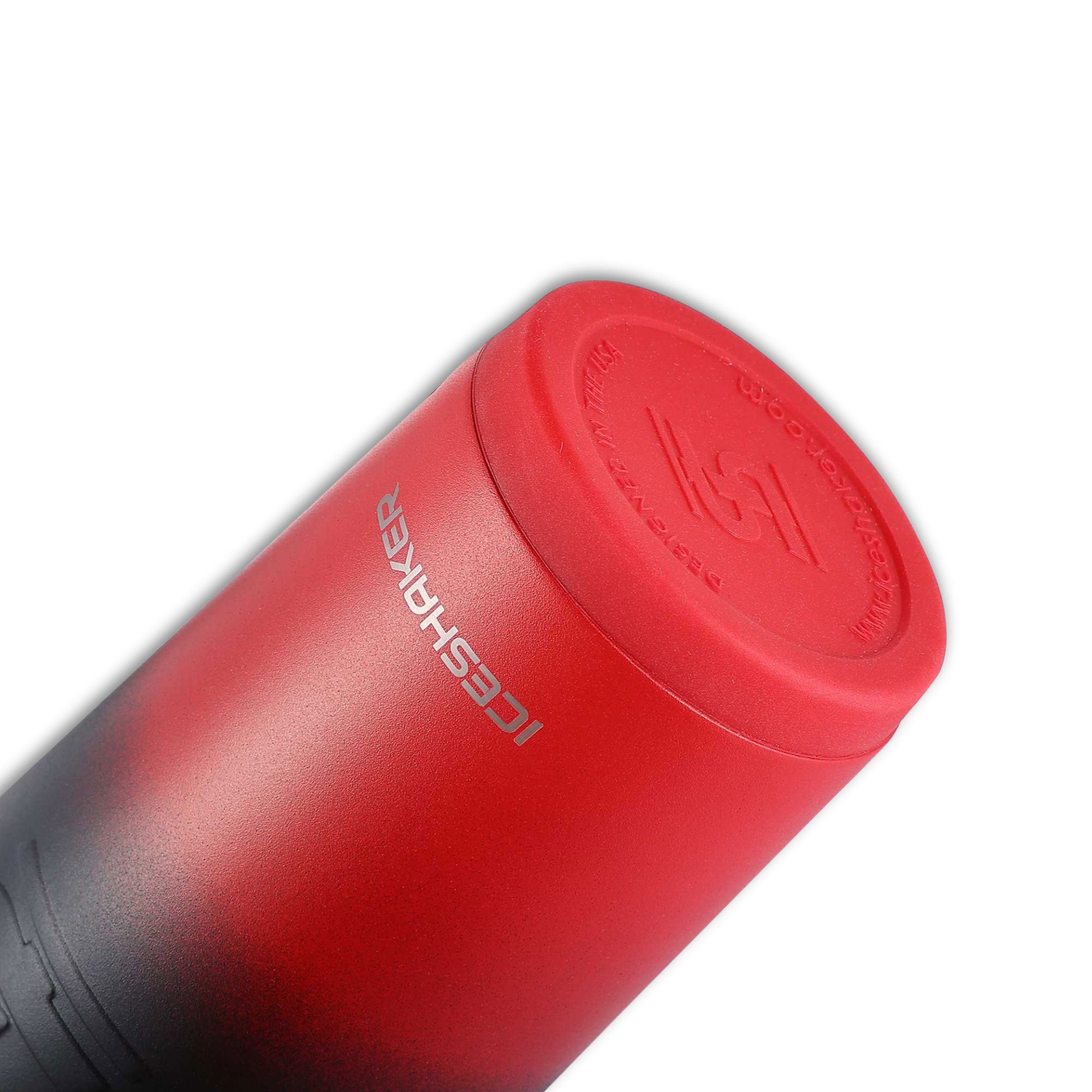 26oz Insulated Stainless Steel Ice Shaker Bottle - Red Black Ombre Gradient for Gym, Workout & Protein Shakes | Leakproof & Sweatproof Design | Perfect for Bodybuilding, Fitness & Sports Hydration