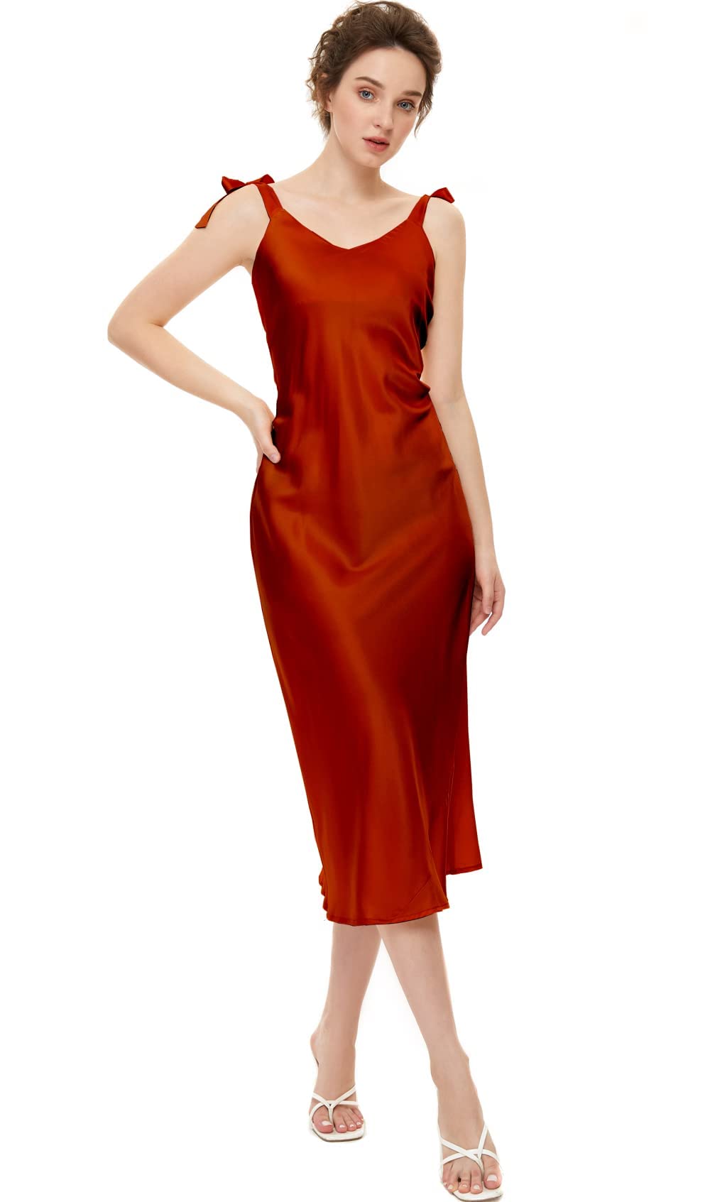 Elegant Mulberry Silk Formal Dress for Women - Luxury & Sexy Evening Gown for Parties, Weddings & Special Occasions