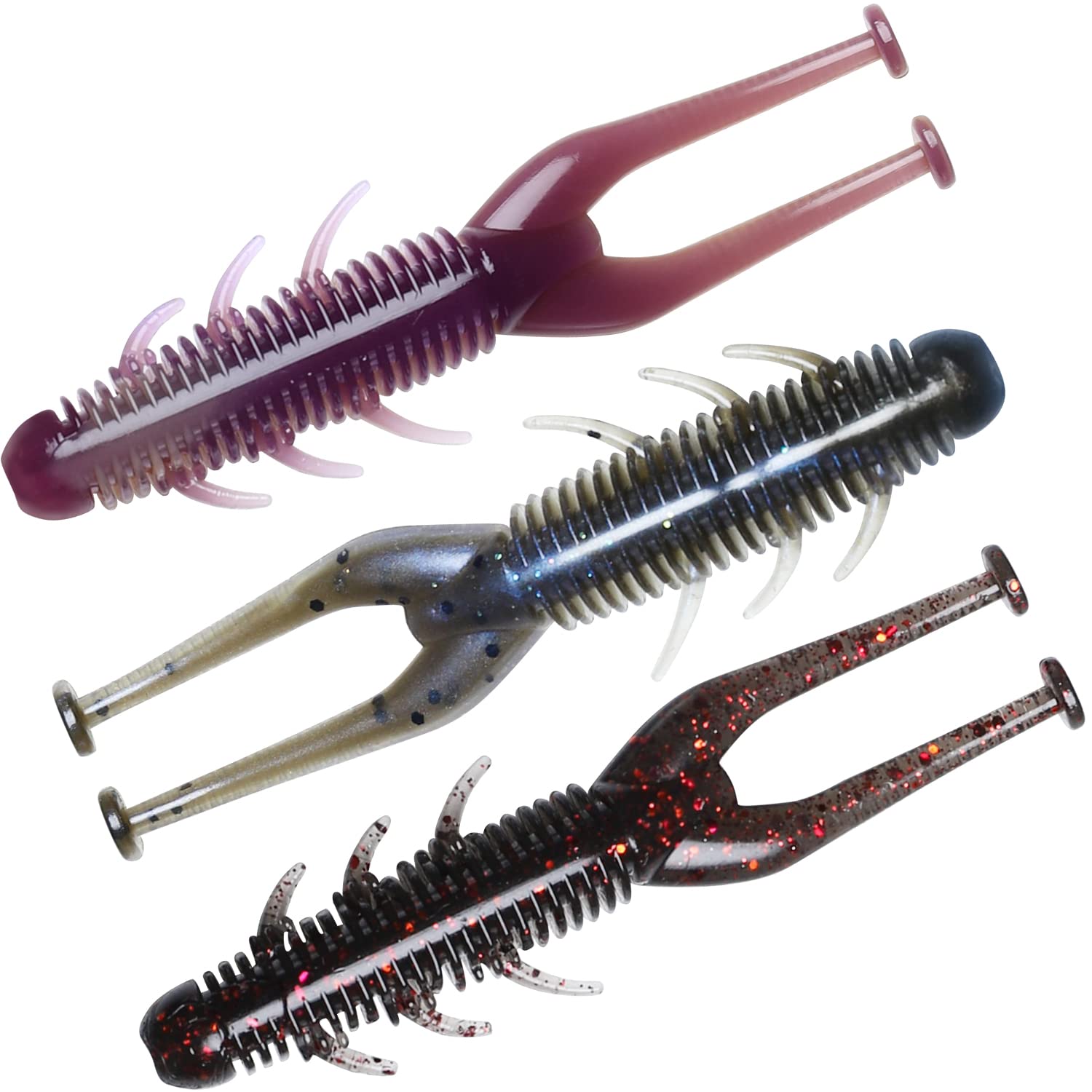 GOTOUR Pre-Rigged Jig Head Fishing Lures - Soft Jointed Swimbaits for Bass, Walleye & Shad | Weedless Tadpole Lure with Spinner | Freshwater & Saltwater Fishing Jigs | Perfect for Lake, River & Ocean Fishing