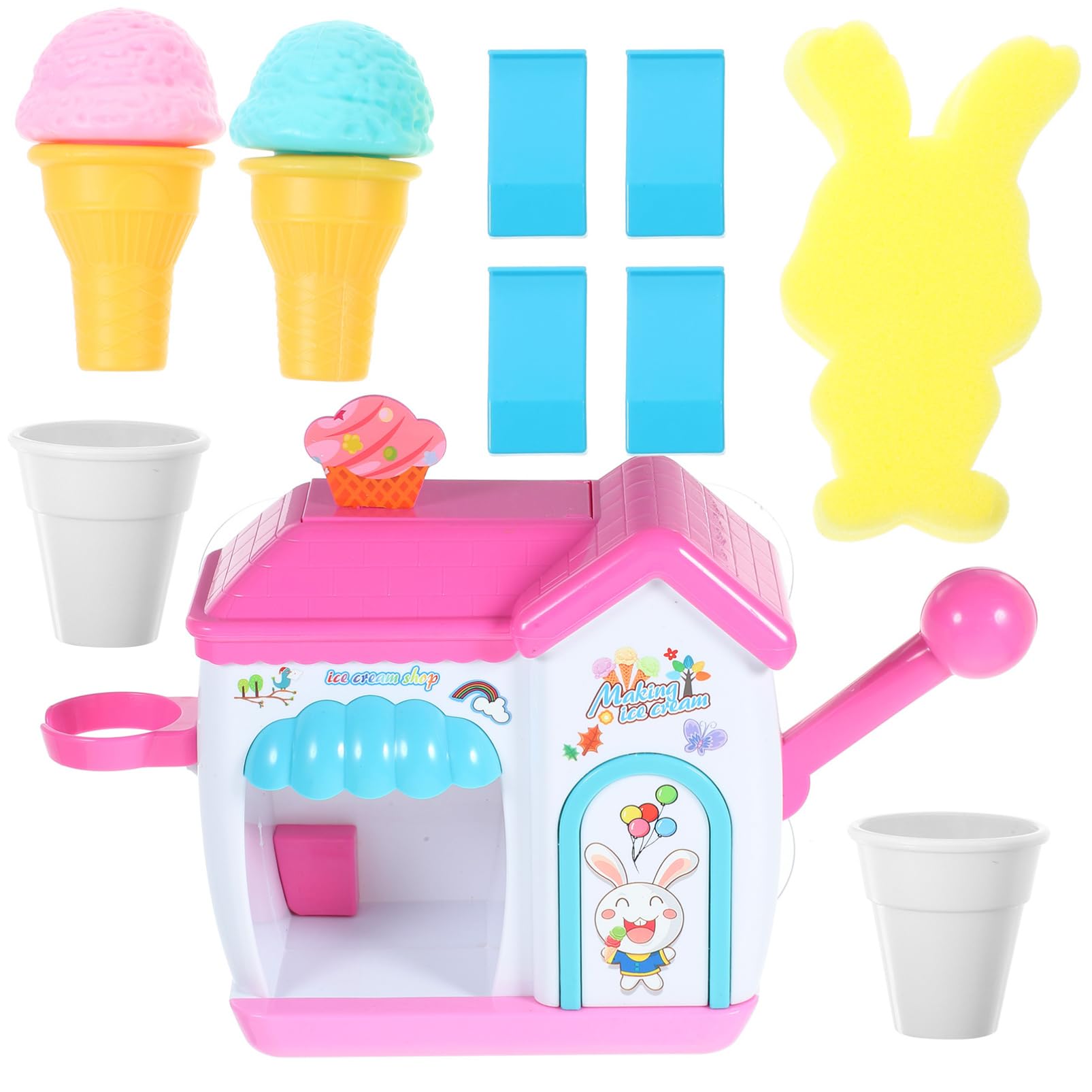 DRESSOOS Bubble Machine for Kids - Bubble Shower Bath Toy with Bubble Maker, Fun Ice Cream Themed Bath Time Play for Toddlers & Children | Perfect for Bathtime, Pool Parties & Outdoor Play