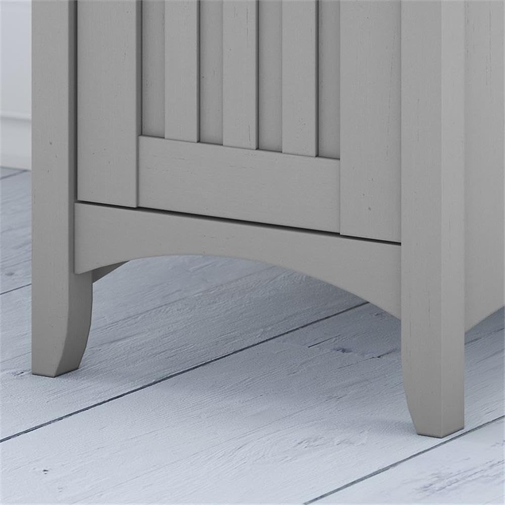 Atlin Designs L-Shaped Desk with Storage in Cape Cod Gray - Modern Home Office Furniture for Small Spaces, Gaming & Study