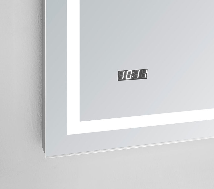 Aquadom Daytona 30x30 Inch LED Lighted Bathroom Mirror with Anti-Fog - Modern Vanity Mirror for Makeup, Shaving & Grooming - Perfect for Bathrooms, Bedrooms and Dressing Rooms