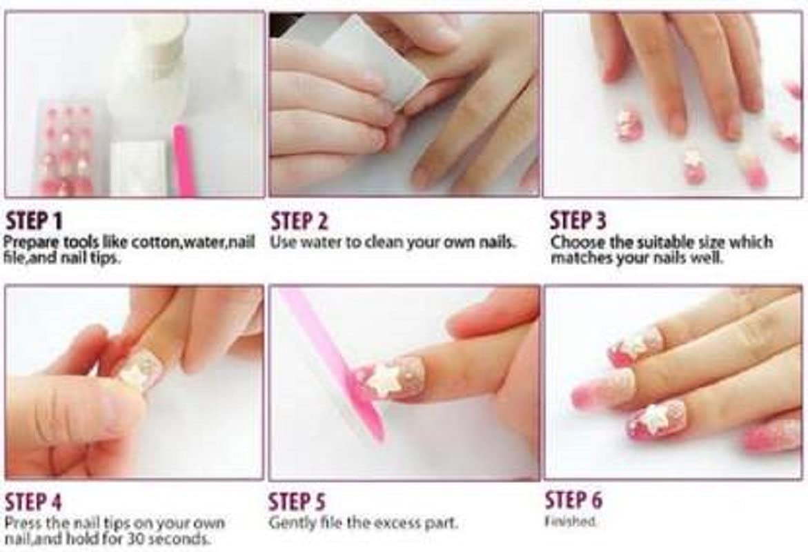 IRIS Multi-Color Fringed Artificial Fake Nails - Designer Press-On Nails for Women | Perfect for Parties, Weddings & Special Occasions