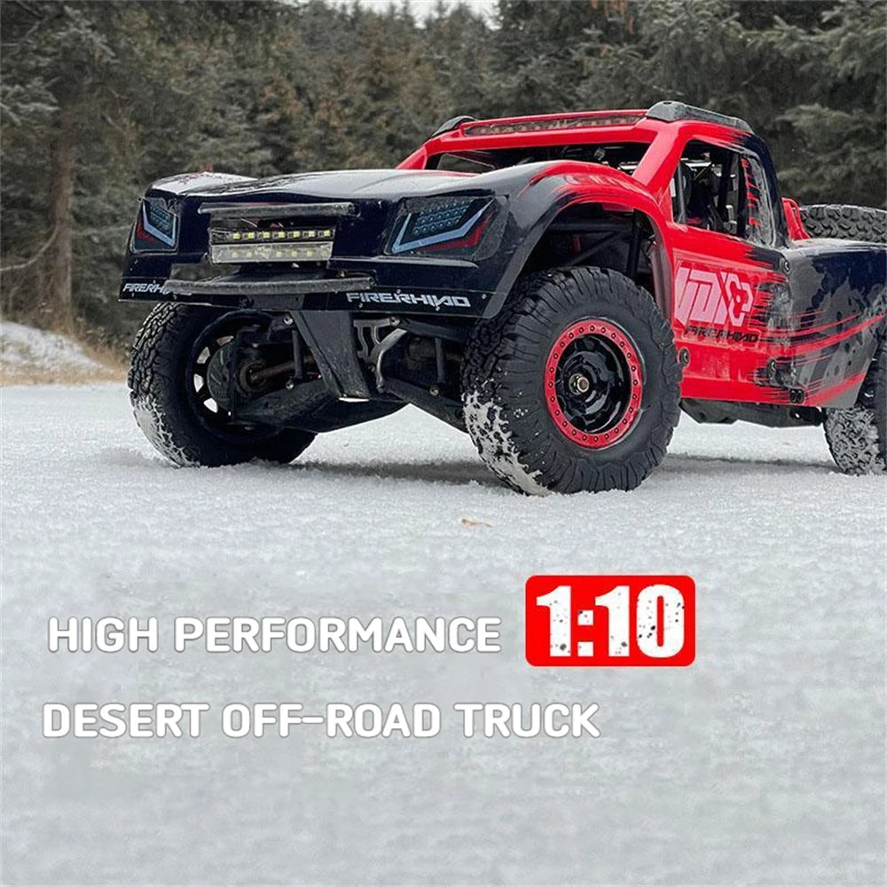 UDIRC 1002SE V2 1/10 Scale 4WD Brushless RC Truck - 60km/h High Speed, LED Lights, Gyro Stabilizer, All Terrain Off Road Remote Control Car for Adults & Kids - Perfect for Backyard Racing, Off-Road Adventures & RC Hobby Enthusiasts