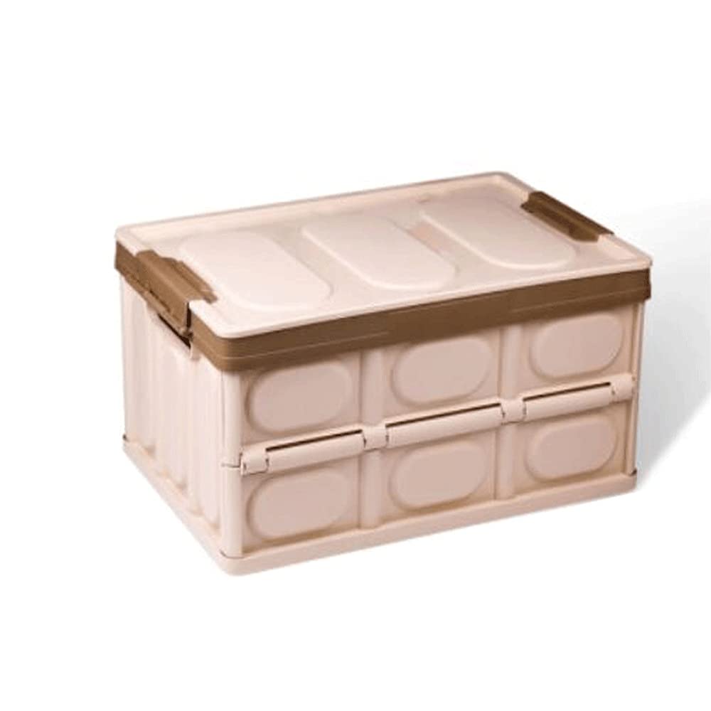 WOCOYO Large Foldable Storage Box for Clothes, Books & Household Items - 29 x 36 x 56cm Organizer with Handles (Brown) | Perfect for Closet, Bedroom & Office Organization