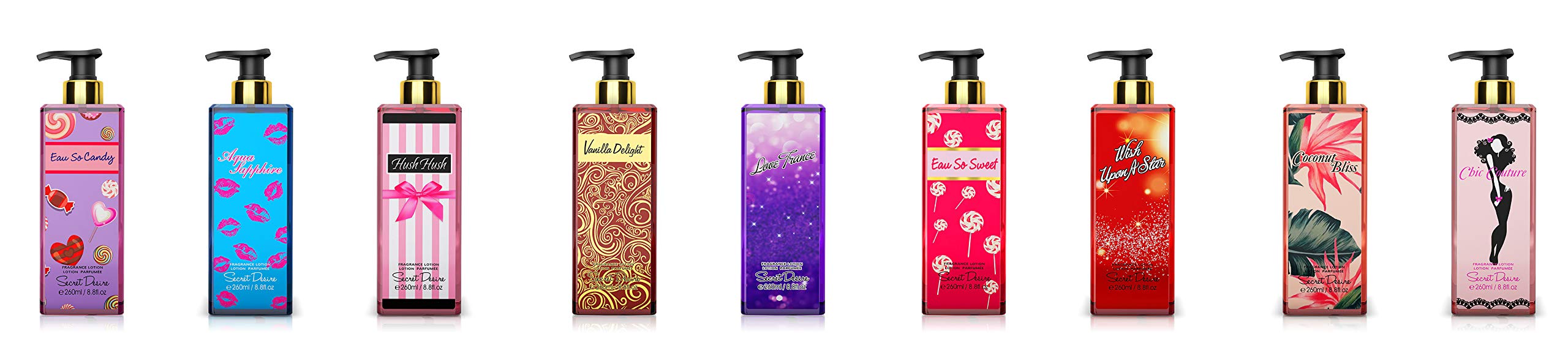 Secret Desire Body Lotion - Hush Hush Fragrance | Moisturizing & Long-Lasting Hydration for Soft, Smooth Skin | Perfect for Daily Use, Gift Giving & Romantic Evenings