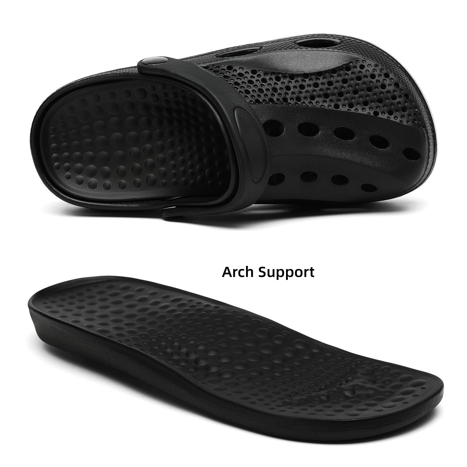 **SOSOWHLTE Arch Support Clogs for Men & Women – Slip-On Garden Shoes with Removable Cushion Insole – Comfortable Outdoor Beach Slippers for Walking, Gardening & Travel**