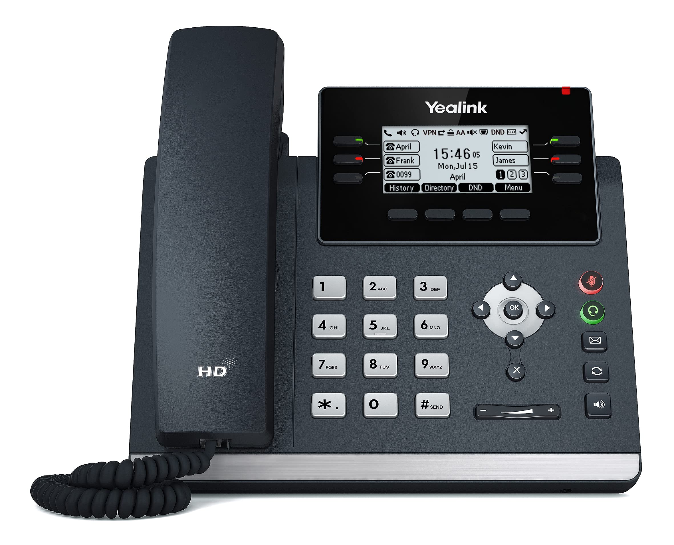 Yealink SIP-T42U IP Phone with PoE - HD Voice, 4.3