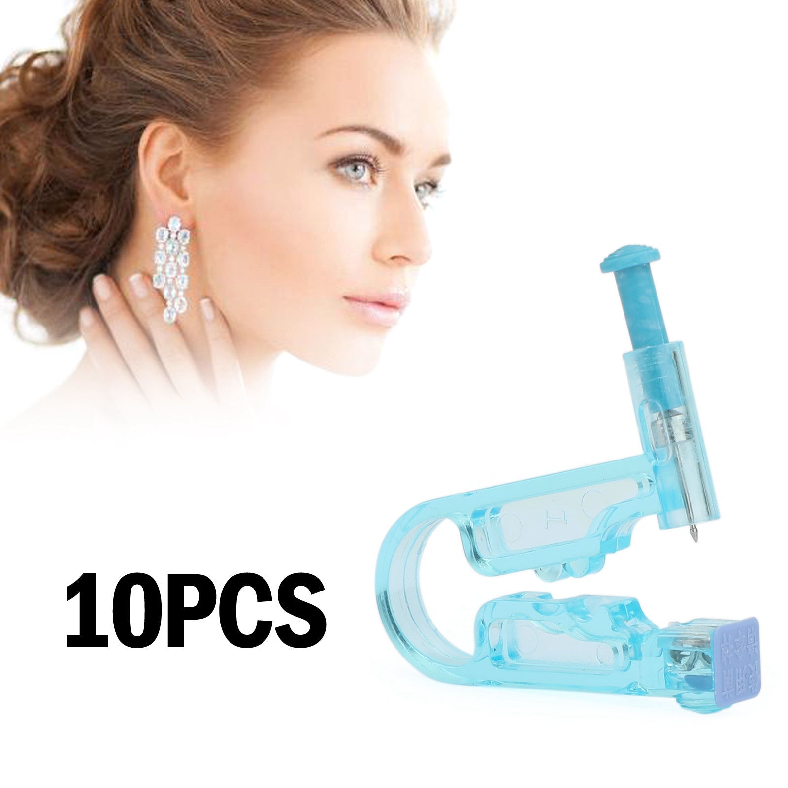 10pcs Disposable Ear Studs for Piercing Gun - Professional Ear Piercing Tool Kit for Safe & Hygienic Ear Piercing at Home or Salon | Perfect for First-Time Piercing, Jewelry Replacement & Professional Use