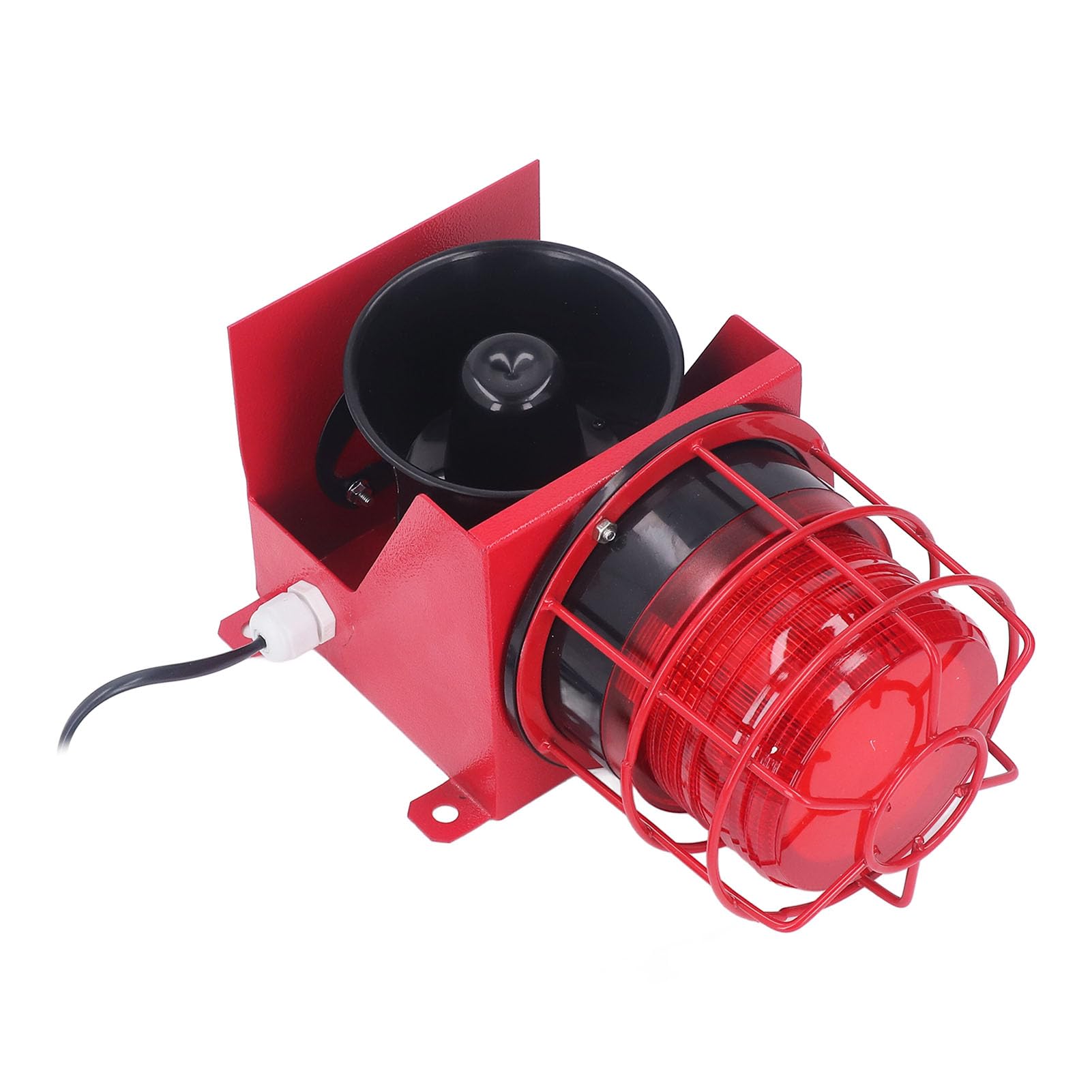 115dB Industrial Sound & Light Alarm - High Power Siren Horn with LED Strobe - IP65 Waterproof Wall Mount Emergency Alarm for Outdoor Use (DC12V) - Perfect for Factories, Warehouses & Security Systems