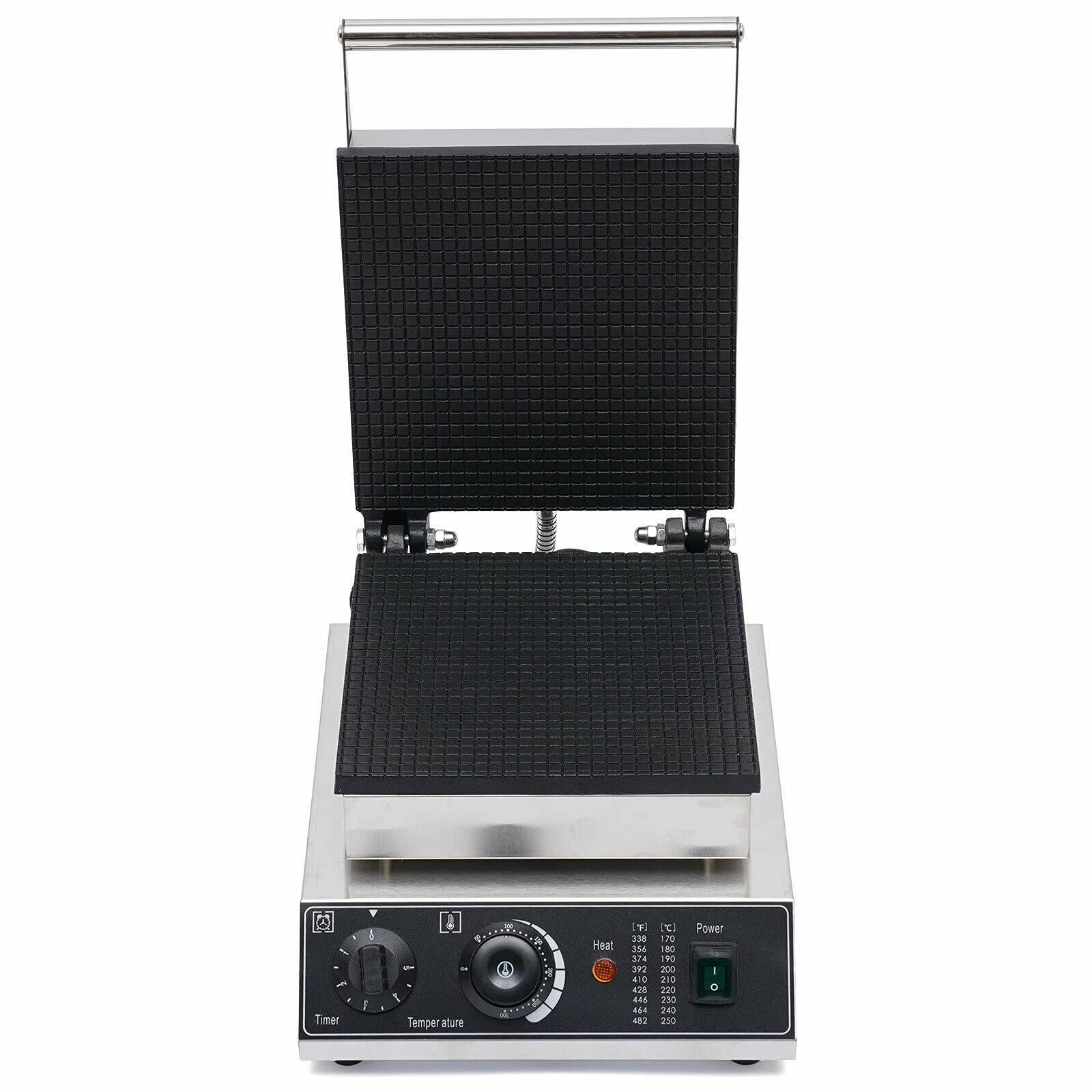 Commercial Waffle Cone Maker Machine 110V 1500W - Stainless Steel Electric Ice Cream Cone Iron with Nonstick Surface - Perfect for Restaurants, Ice Cream Shops, Hotels & Home Use - Make Crispy Waffle Cones, Egg Rolls & Sweet Treats
