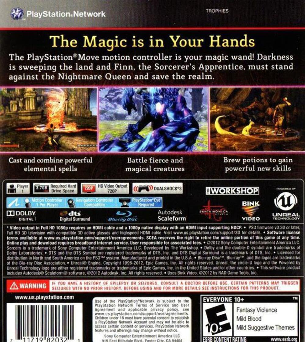 Sorcery - Action-Adventure Fantasy Game for PlayStation 3 | Magical Combat & Puzzle Solving | Perfect for RPG Fans & Fantasy Gamers