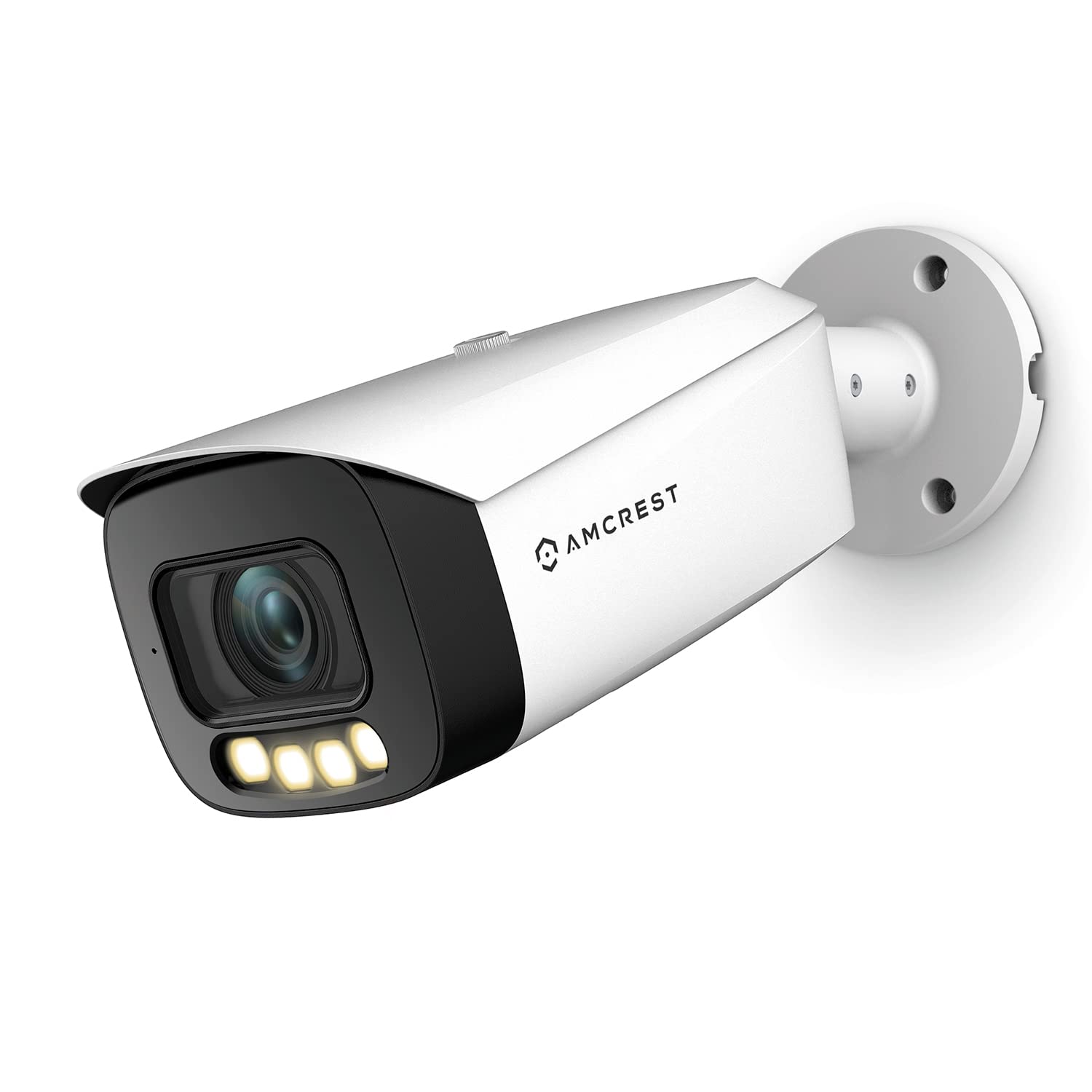 Amcrest 4K AI Bullet IP PoE Security Camera - 4K@30fps, 164ft Night Color Vision, Outdoor Surveillance with Face/Human/Vehicle Detection, Built-in Siren & Mic (IP8M-TB2886EW-AI) - Ideal for Home Security, Business Monitoring & Property Protection