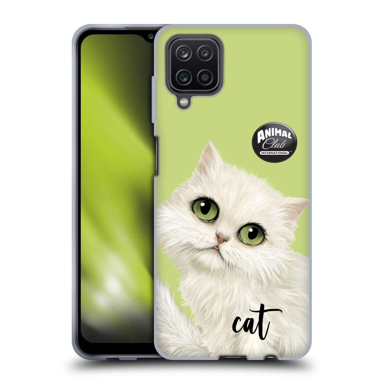 British Shorthair Cat Face Soft Gel Case for Samsung Galaxy A12 (2020) - Officially Licensed by Animal Club International | Perfect for Cat Lovers and Daily Protection