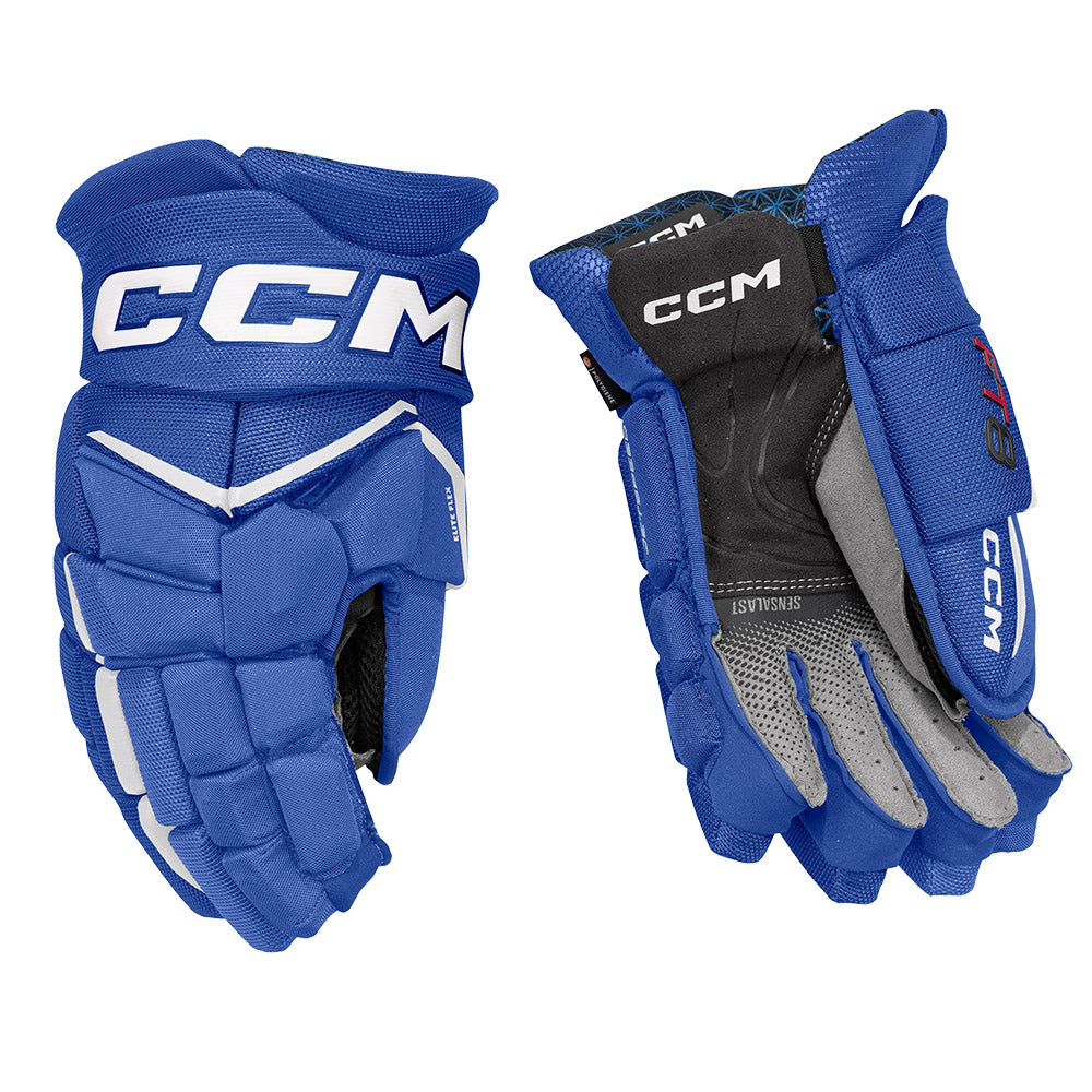 CCM Jetspeed FT8 Senior Ice Hockey Gloves - Protective Hockey Gear for Men & Women - Perfect for Games, Practices & Competitive Play