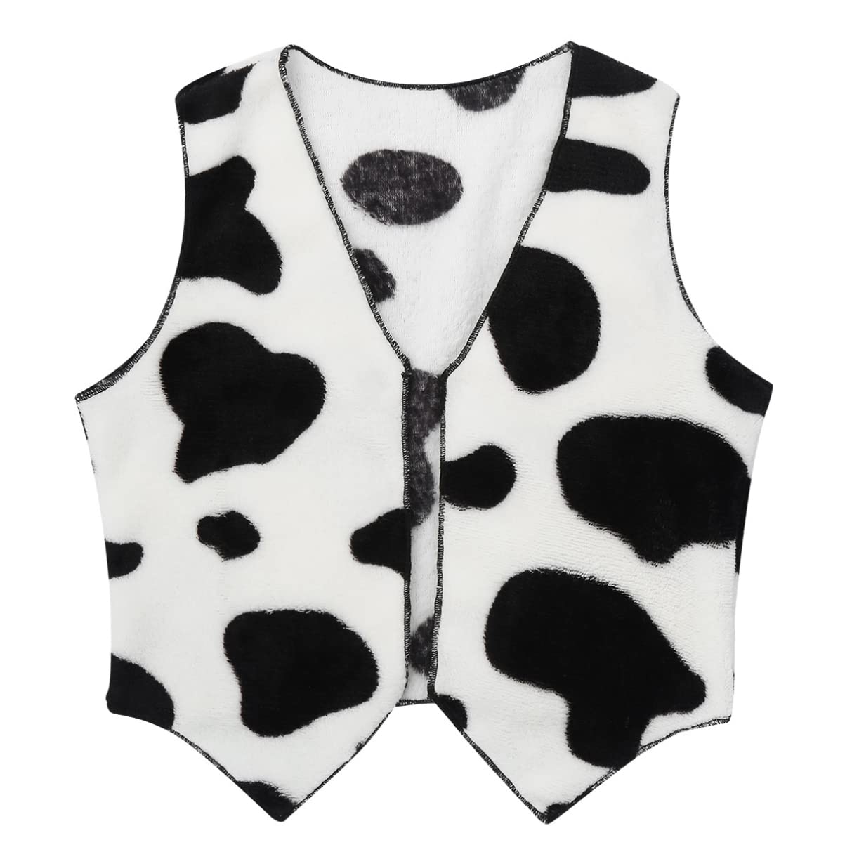 **Cow Print Vest for Kids - Unisex Boys & Girls with Hat & Bandana Set - Christmas Carnival Festival Outfit - Perfect for Costume Parties, Western Rodeo, and Photo Shoots**