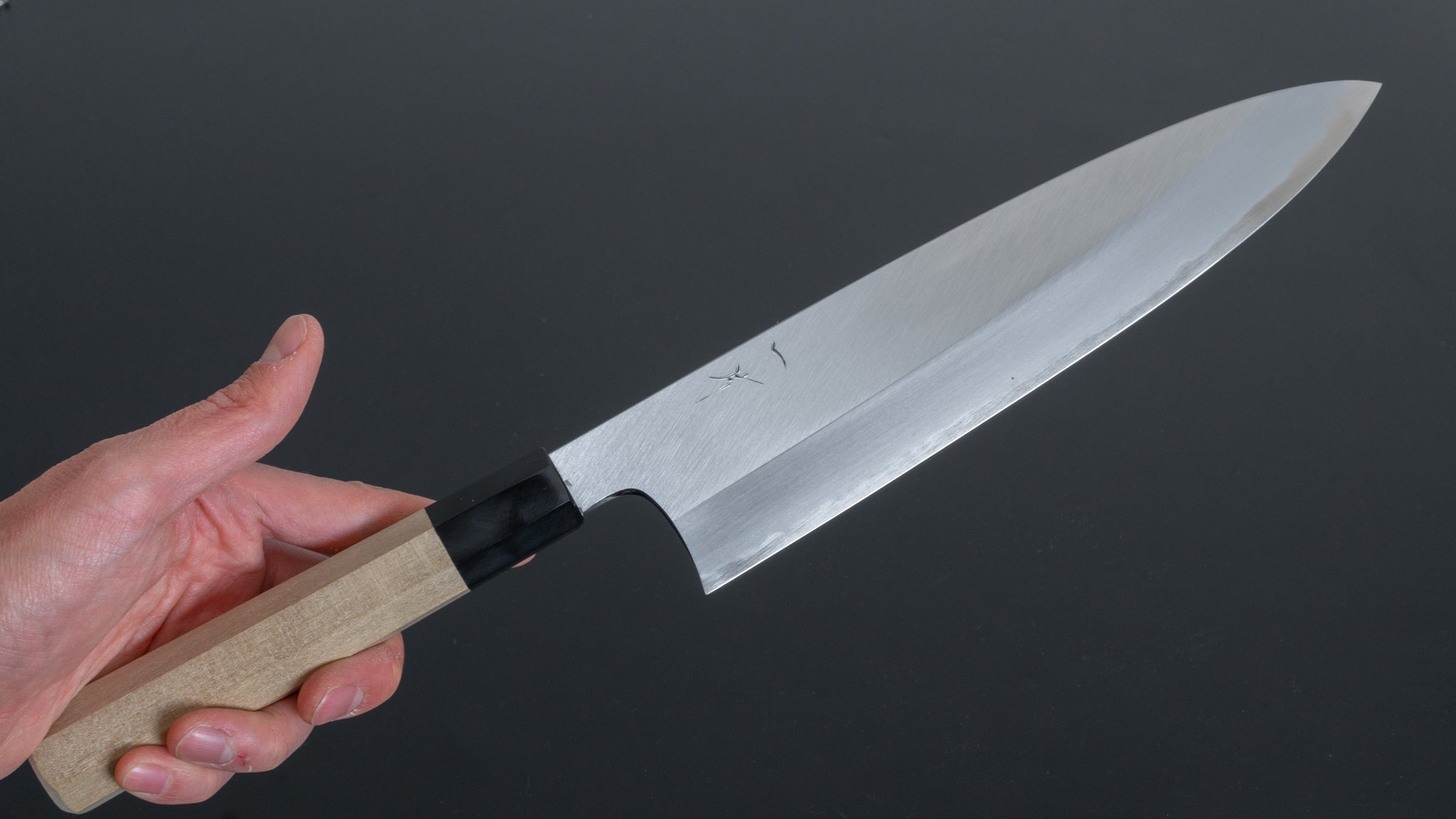 Hitohira Togashi White #1 Migaki Gyuto 240mm Japanese Chef Knife with Ho Wood Handle - Professional Kitchen Knife for Slicing, Dicing & Chopping - Perfect for Home Cooks & Chefs