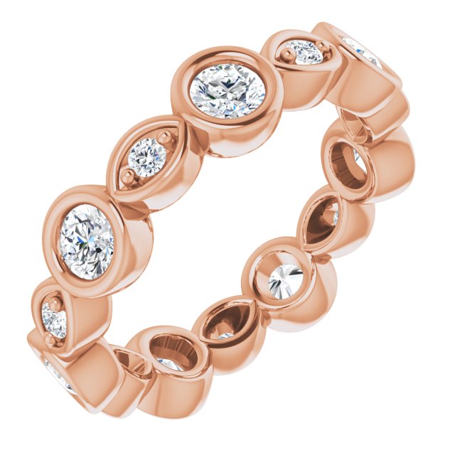 1.00 Carat Round Diamond Eternity Band Bezel Set Ring - Perfect for Anniversaries, Weddings & Special Occasions