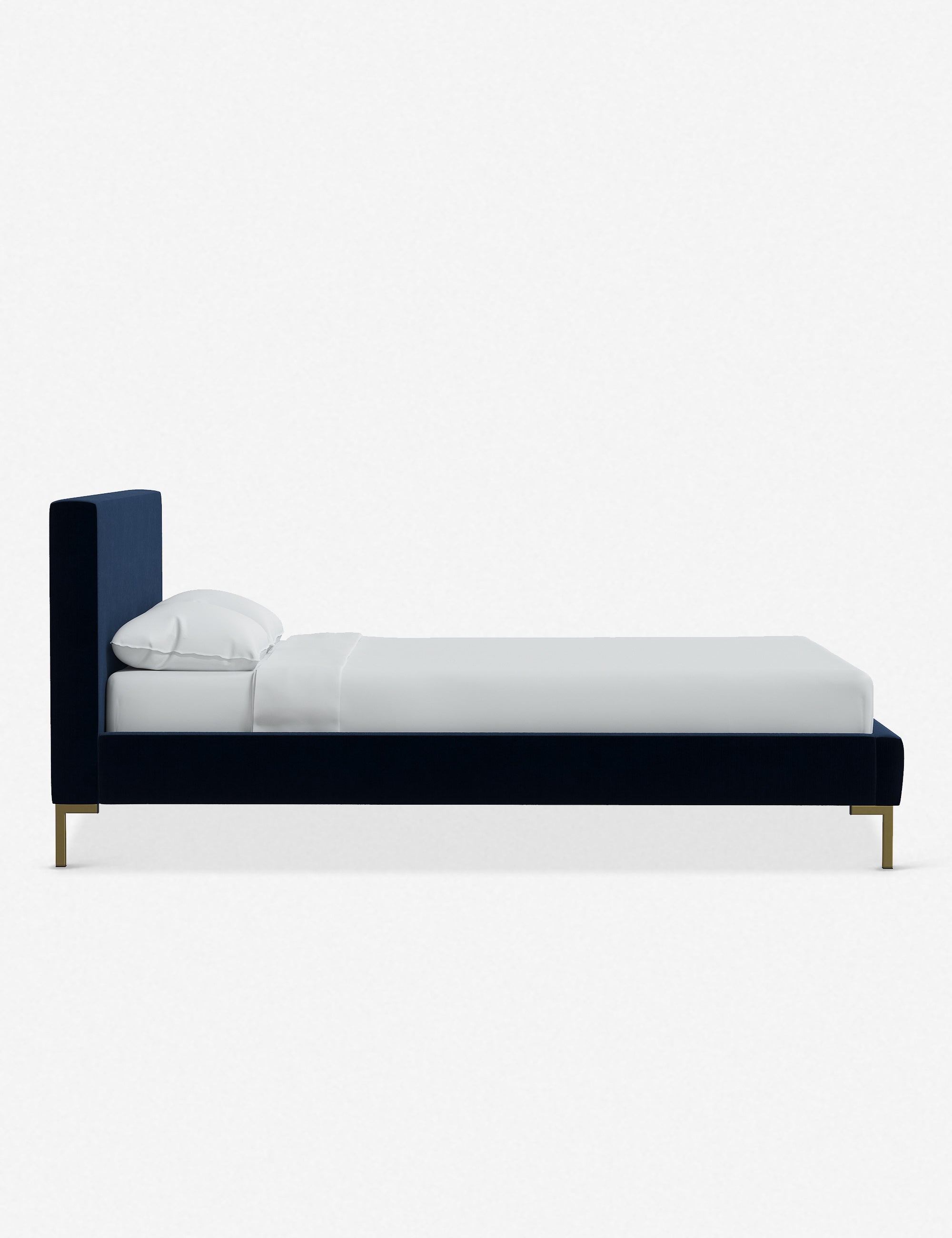 Deva Queen Size Platform Bed Frame with Wooden Slats - Modern Minimalist Bedroom Furniture for Small Spaces & Apartments | Sturdy Support & Easy Assembly