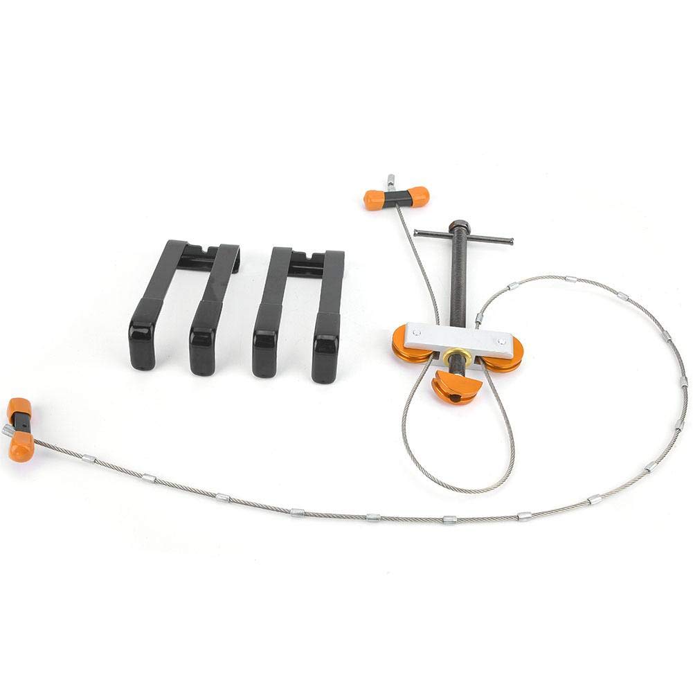 Jadeshay Compound Bow Press - Stainless Steel Portable Bow Press Tool for Hunting & Archery with Quad Bracket Set | Adjustable Cable for Bowstring Maintenance | Perfect for Outdoor Target Practice & Bow Tuning