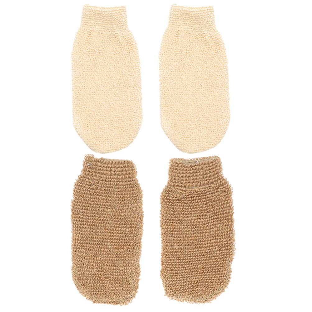 Minkissy Kids Bath Sponge 4pcs - Exfoliating Shower Gloves & Body Scrub Mitts for Deep Cleansing, Dead Skin Removal & Spa Massage - Soft Bathing Accessories for Gentle Exfoliation & Relaxing Shower Time - Perfect for Kids' Sensitive Skin & Family Bath Time