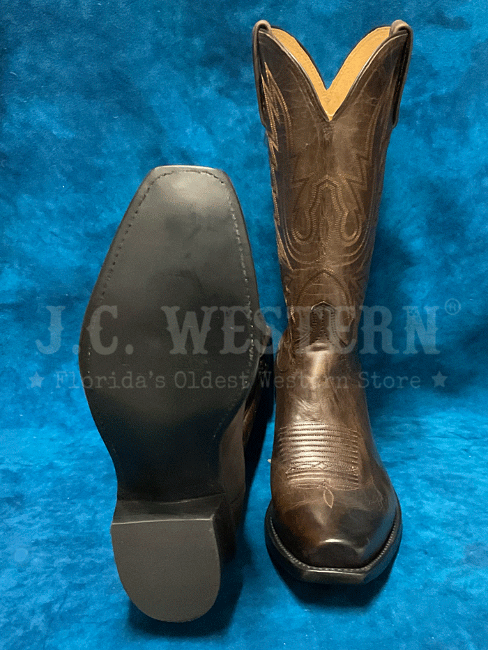Lucchese N1556.74 Men's Corbin Mad Dog Goat Western Boots - Dark Chocolate Brown for Cowboy Rides & Country Events