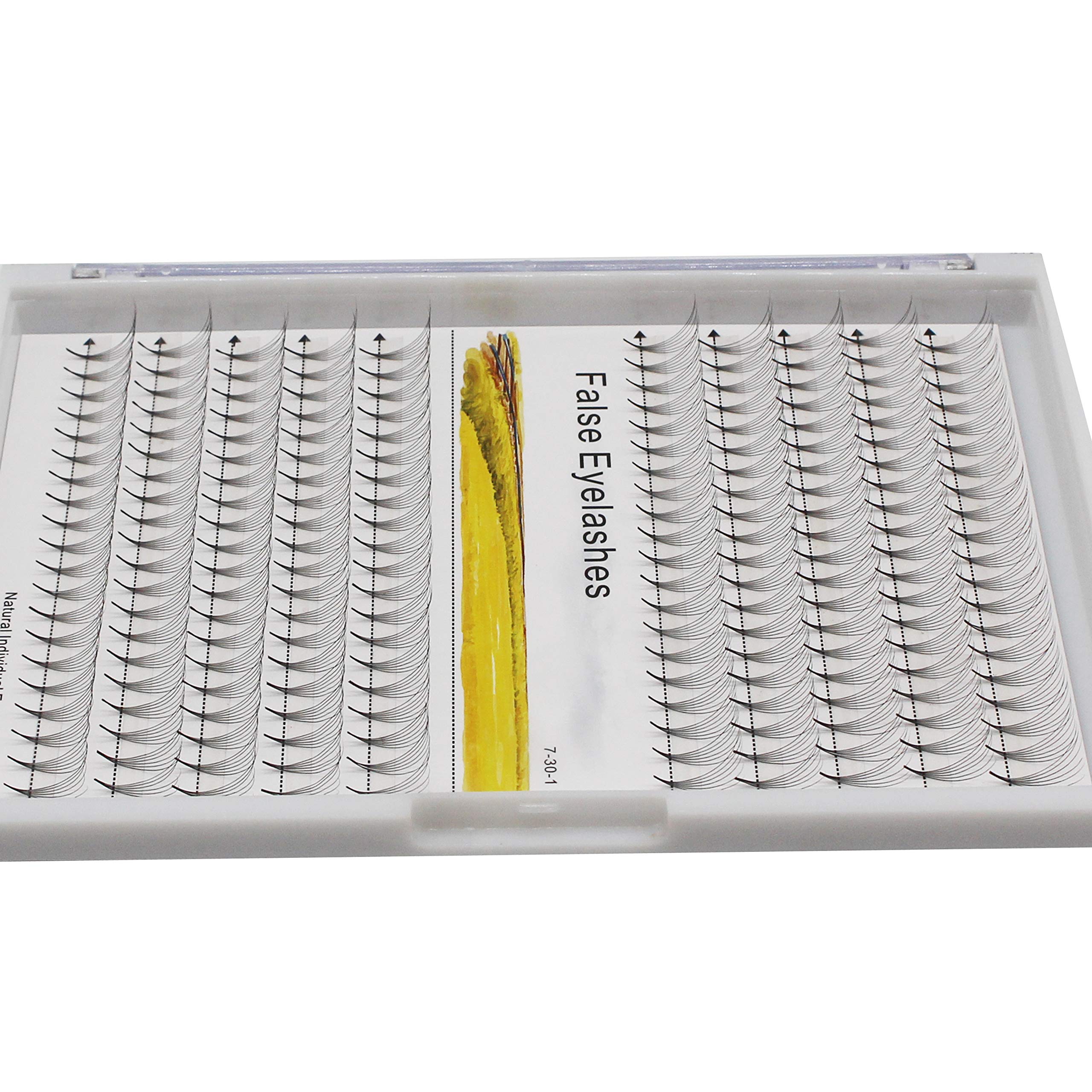 6D 200 Fans D Curl Russian Volume Eyelash Extensions - Premade Long Stem Lashes for Salon & DIY Use (18mm) - Perfect for Bridal, Party & Special Occasion Makeup