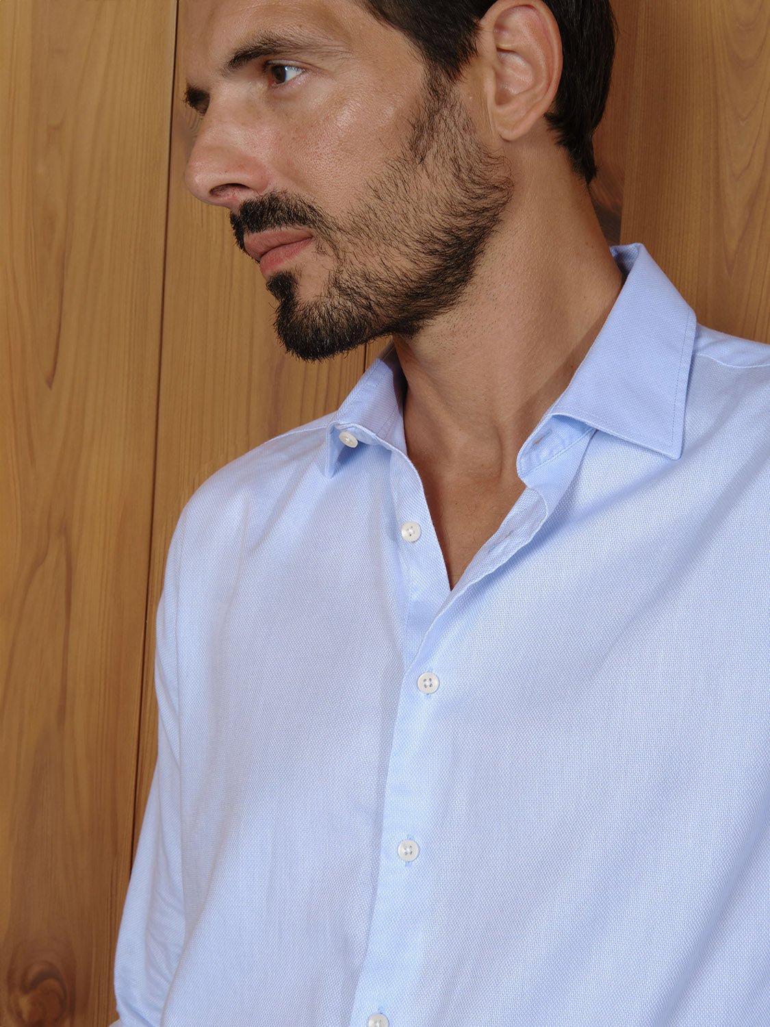 Premium Men's Dress Shirt - Porto Sky Blue Slim Fit Business Casual Shirt | Formal Office Wear & Wedding Attire