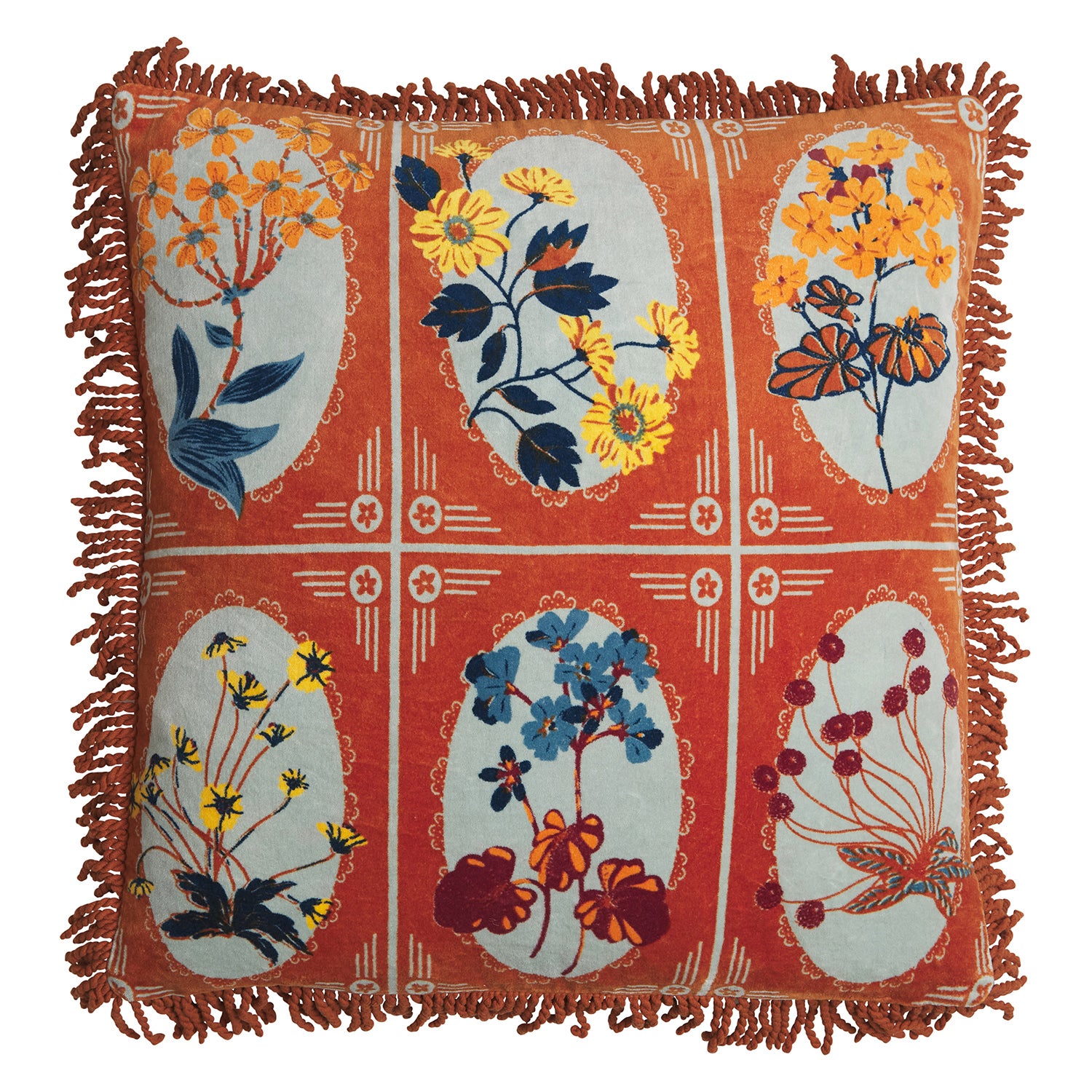 Luxury Gigi Velvet Cushion with Copper Accents - Soft Decorative Throw Pillow for Sofa, Bed & Home Decor - Perfect for Living Room, Bedroom & Office Styling