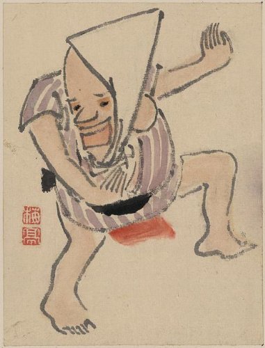 Vintage Japanese Ukiyo-e Print - Baitei Ki's Caricature of a Dancer c1800 | Traditional Japanese Dance Artwork | Home Decor & Gift for Art Collectors