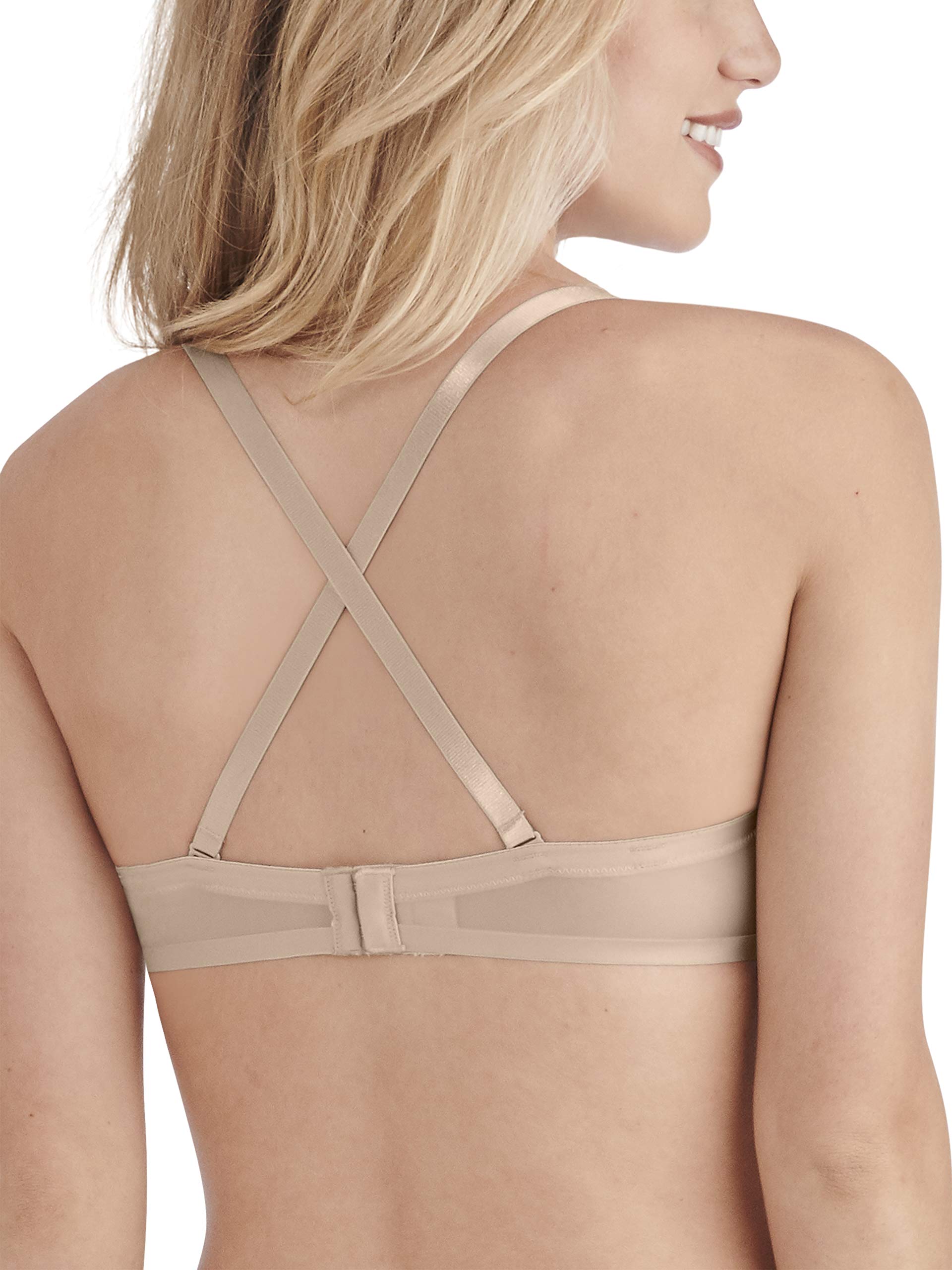 Vanity Fair Women's Nearly Invisible Strapless Underwire Bra 74202 - Seamless Comfort, Lift & Support - Damask Neutral - 34DD - Perfect for Backless Dresses & Formal Occasions