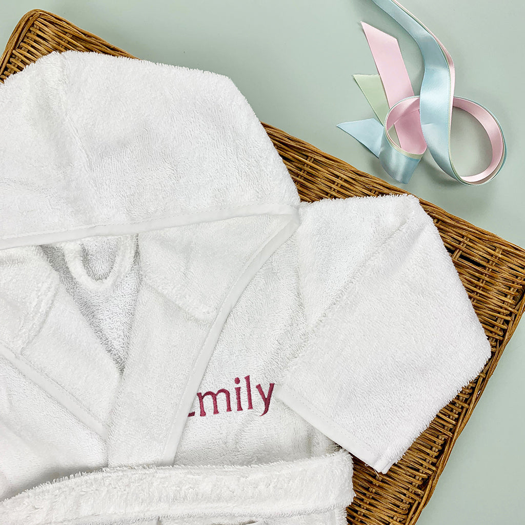 Personalized Pink Baby Bathrobe for 6-12 Months - Soft & Cozy Infant Robe for Bath Time, Spa Days & Photo Shoots