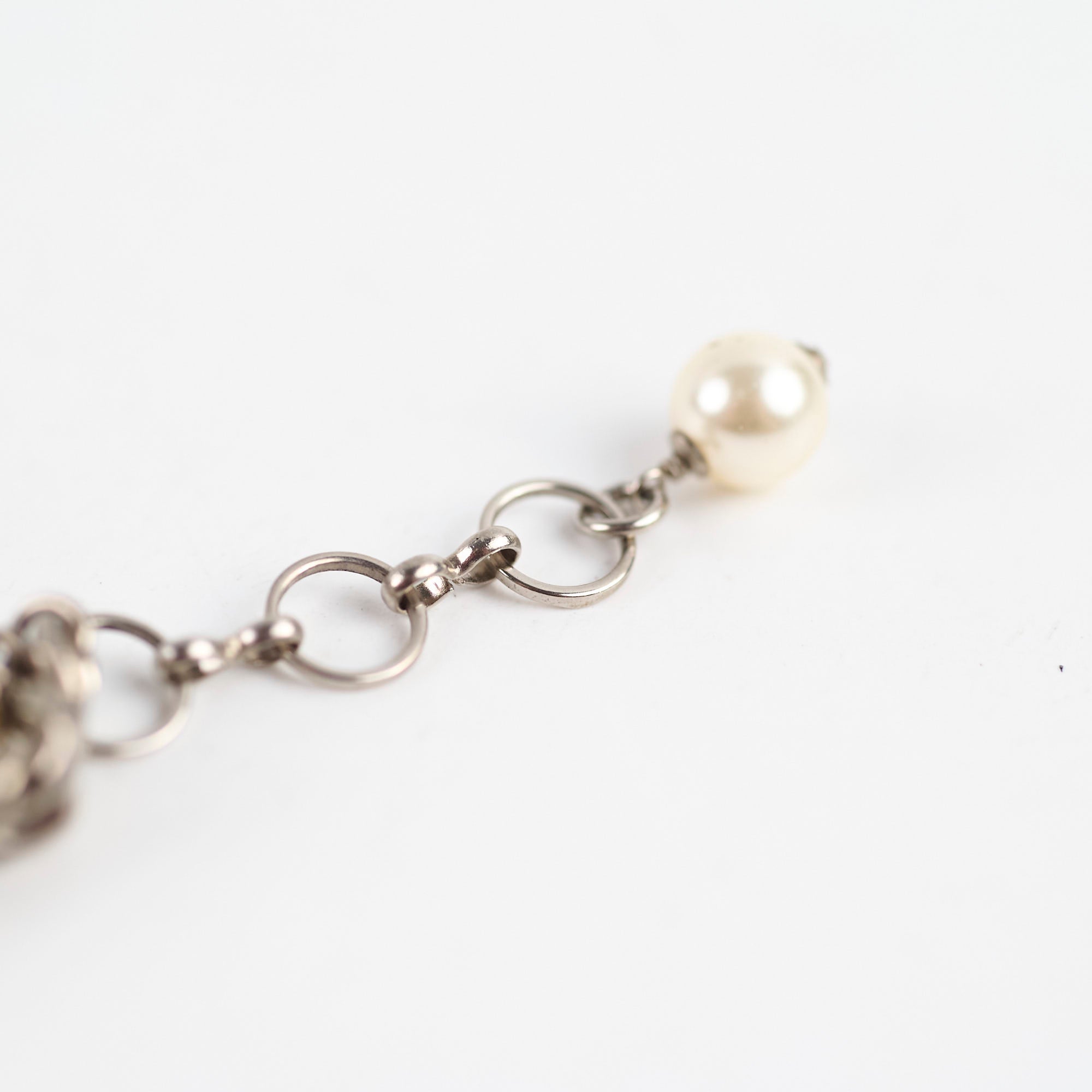 Chanel CC Logo Pearl Bracelet - Elegant Costume Jewelry for Women | Perfect for Parties, Weddings & Special Occasions