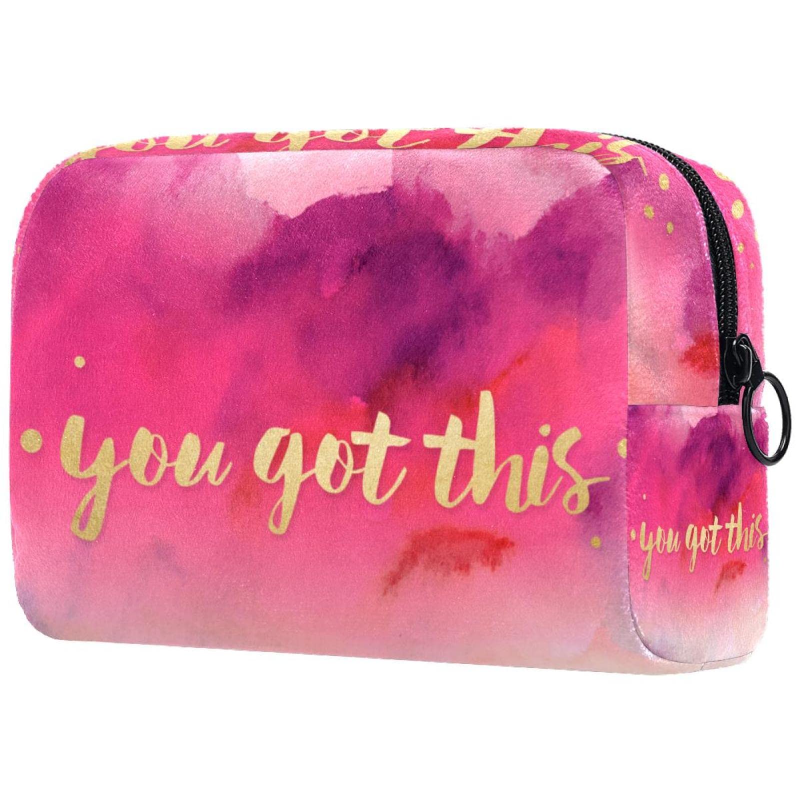 Professional Travel Makeup Bag with Brush Holder - Waterproof Cosmetic Organizer for Women | Portable Makeup Case for Travel, Gym & Daily Use | 