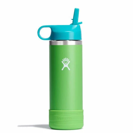 18 oz Kids Wide Mouth Water Bottle with Straw Cap - Leak Proof & BPA Free - Perfect for School, Sports & Outdoor Activities