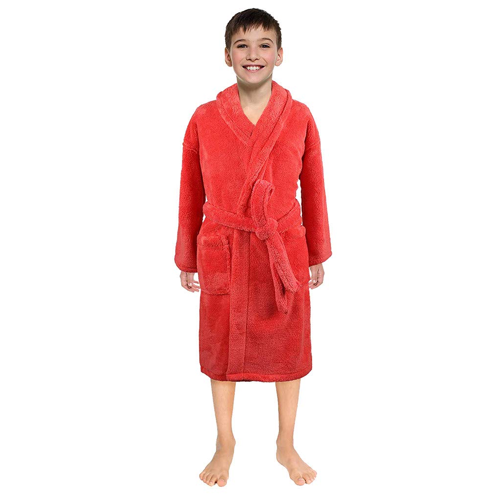 Soft Cotton Kids Bath Towel Set for Boys & Girls 3-12 Years - Absorbent Flannel Beach Towel & Bathrobe Outfit for Swimming, Pool, Beach & Home Use