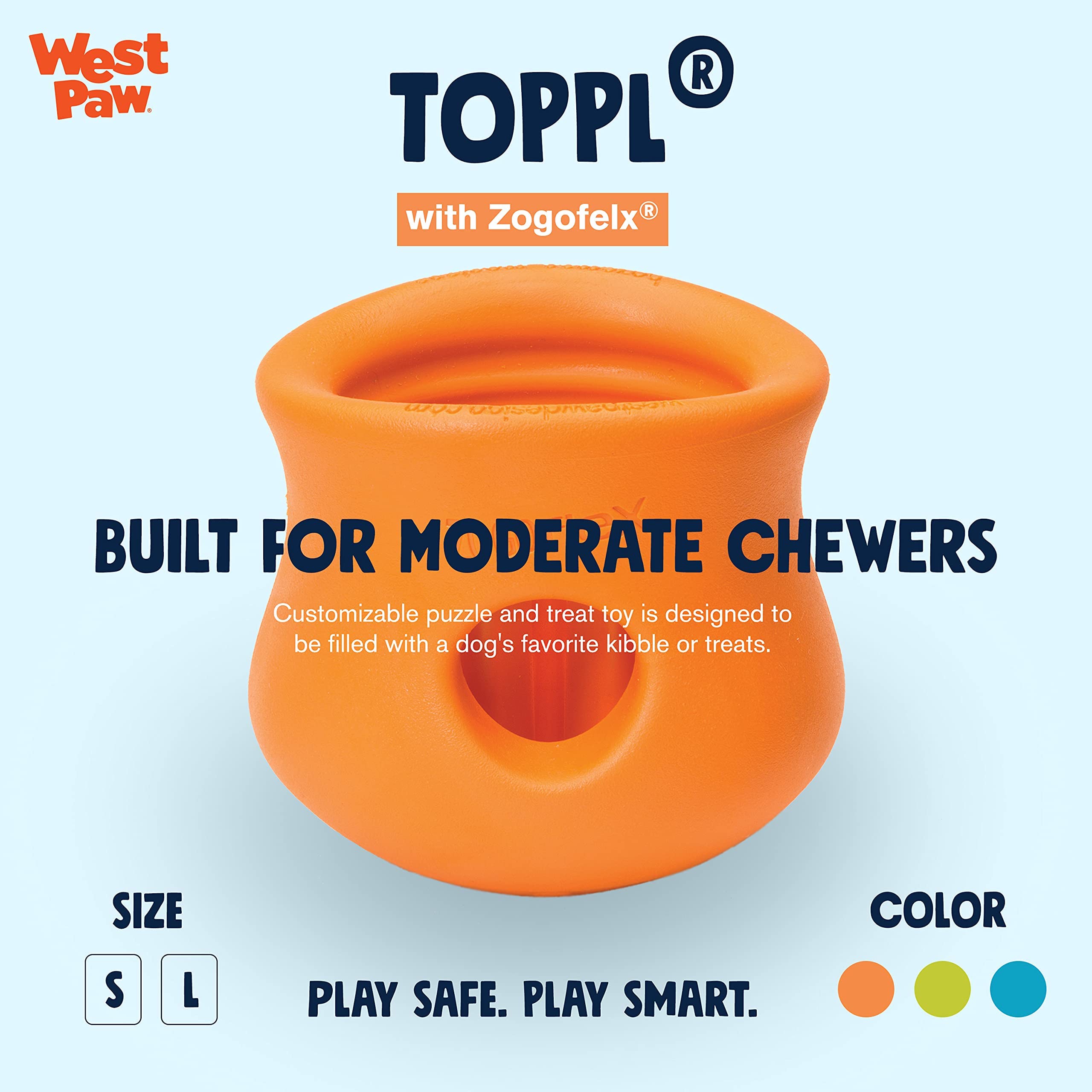 Premium Air Dried Bison Lung Dog Treats & Zogoflex Toppl Interactive Treat Dispenser Toy Bundle – All Natural Grain-Free Dog Chews with Puzzle Feeder for Mental Stimulation – Perfect for Training, Boredom Relief and Slow Feeding