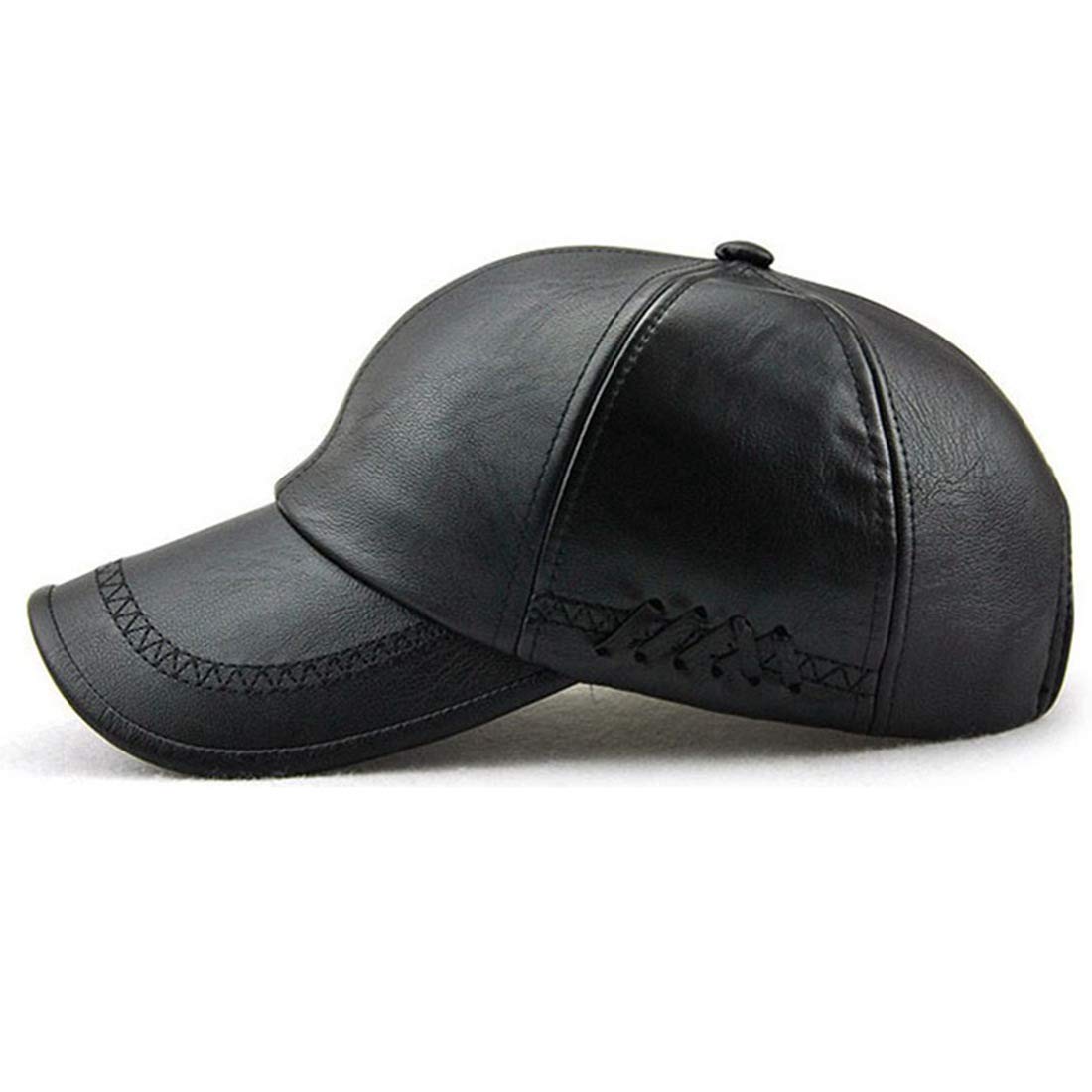 **Men's Waterproof Windproof PU Leather Baseball Cap - Winter Outdoor Golf Hat for Sports & Casual Wear**    **Use Scenarios:** Perfect for golfing, hiking, running, fishing, and everyday outdoor activities in cold weather.