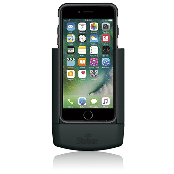 iPhone 7 Plus & 8 Plus Strike Rugged Case Cradle Holder - Perfect for Car Dashboard, Office Desk & Home Charging Station
