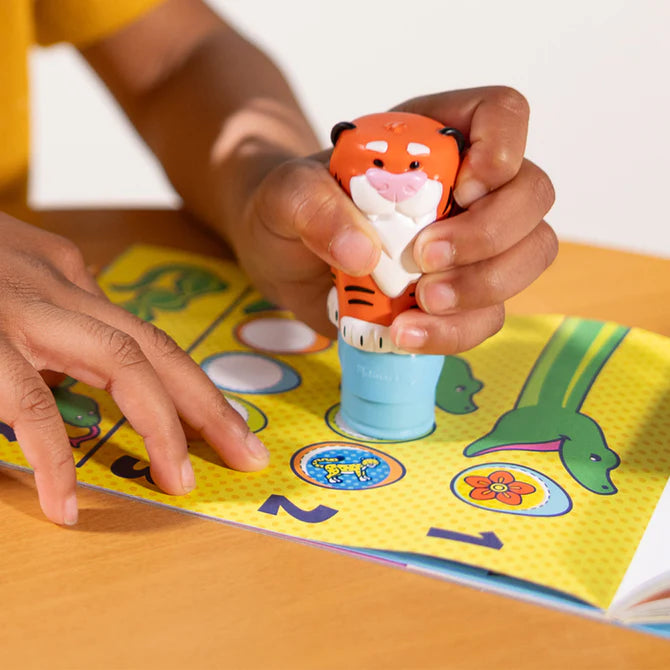 M&D Sticker Activity Pad Set - Tiger Theme, Fun & Educational Stickers for Kids - Perfect for Travel, Birthday Gifts & Creative Play