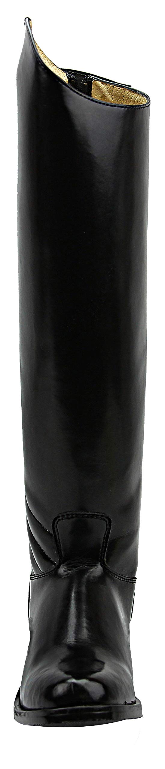 Men's Elegant Dress Riding Boots with Zipper - English Equestrian Black Leather Boots for Horseback Riding & Formal Occasions