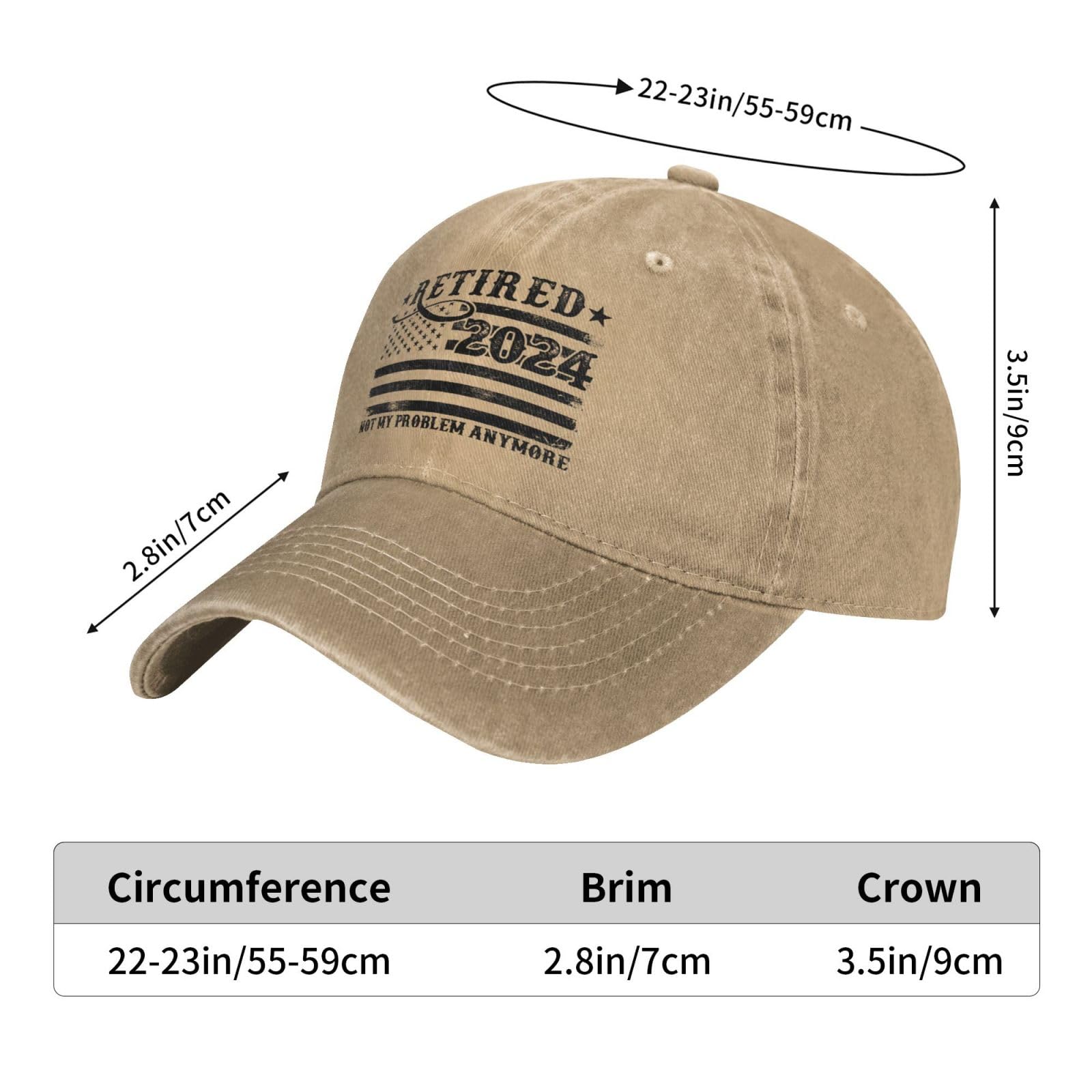 2024 Funny Retirement Gift Hat for Men & Women - Baseball Cap for Birthday & Retirement Celebrations - Perfect for Parties, Travel & Outdoor Activities