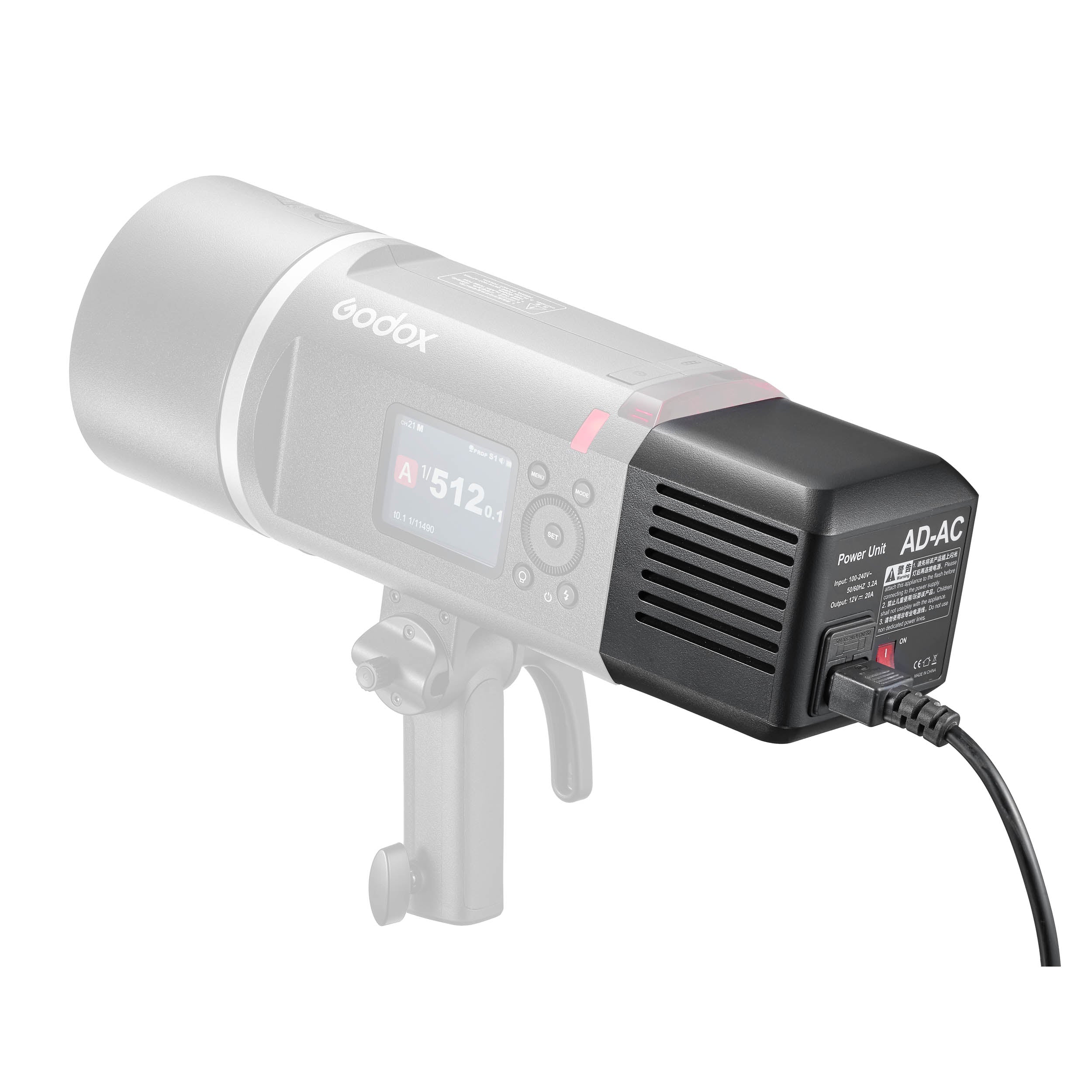 Godox AD600BMII & PiXAPRO CITI600TTL/CITI600 Manual AC Power Adapter - Replacement Mains Charger for Studio Flash & Photography Lighting (Perfect for Home Studio, Outdoor Shoots & Professional Photography)