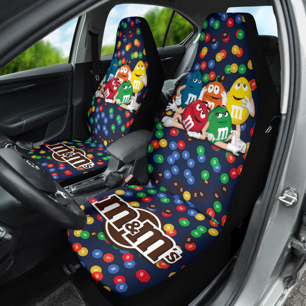 Colorful M&M Car Seat Covers - Fun & Protective Auto Accessories for Cars, Trucks & SUVs | Perfect Gift for M&M Lovers & Car Enthusiasts | Great for Road Trips, Daily Commutes & Customizing Your Vehicle