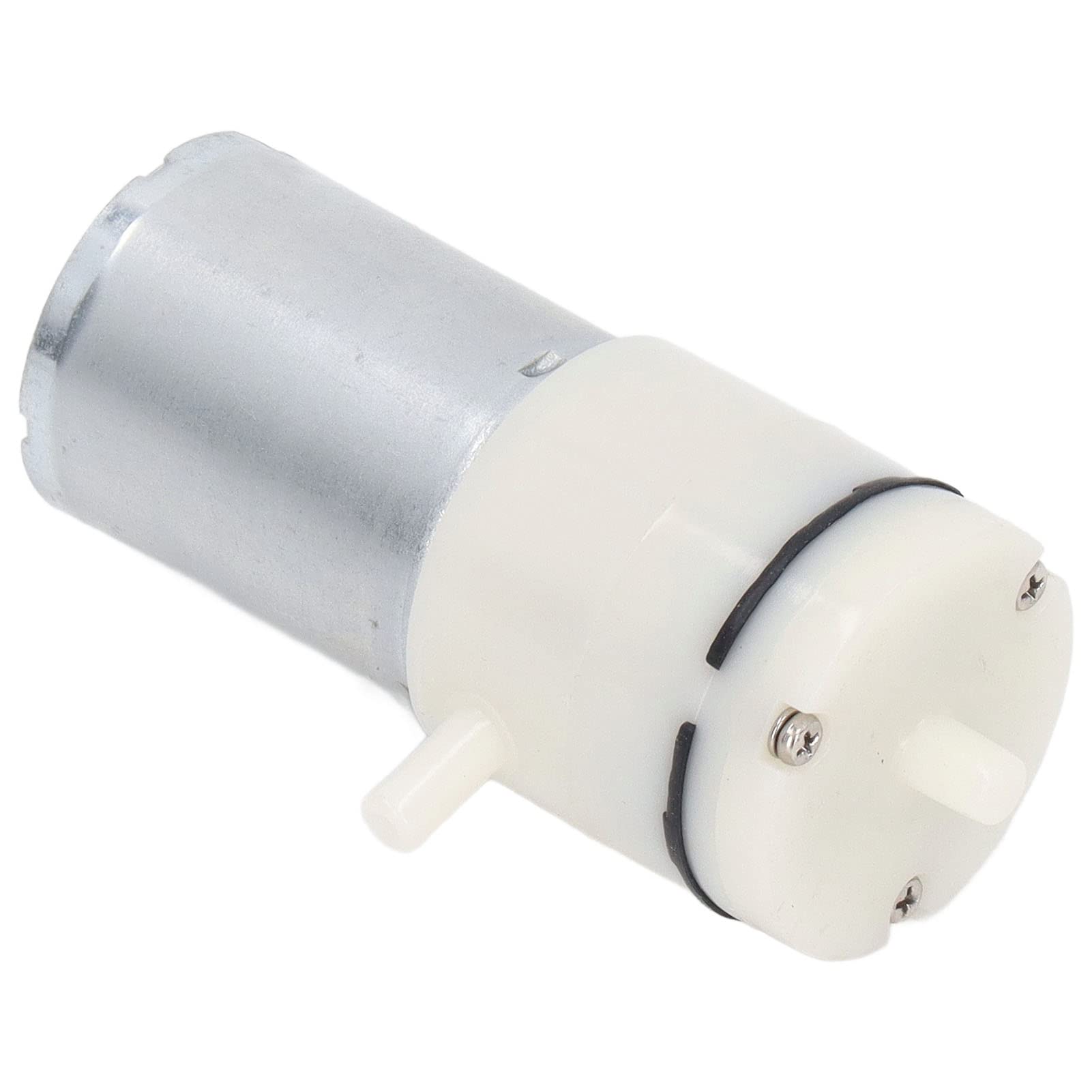 12V Miniature Vacuum Pump - DC Diaphragm Air Pump for Air Sampling & Instrument Equipment | Compact 90° Angle Ports | 1.8A 30W White Micro Air Pump | Ideal for Medical Devices, Lab Testing & Industrial Automation