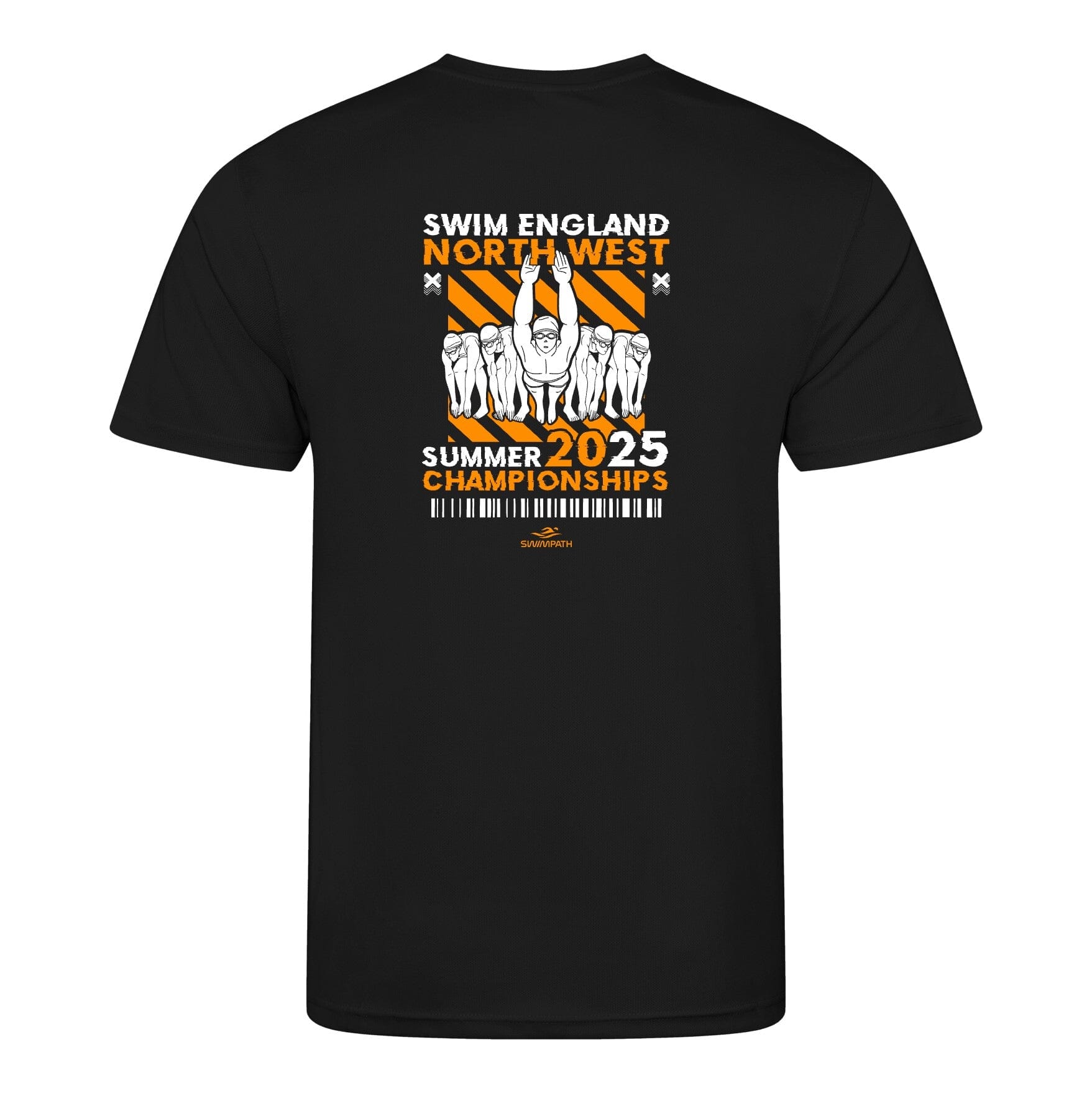 Swim England North West Summer Championships 2025 T-Shirt - Jet Black - Official Competition Swimwear for Athletes & Fans