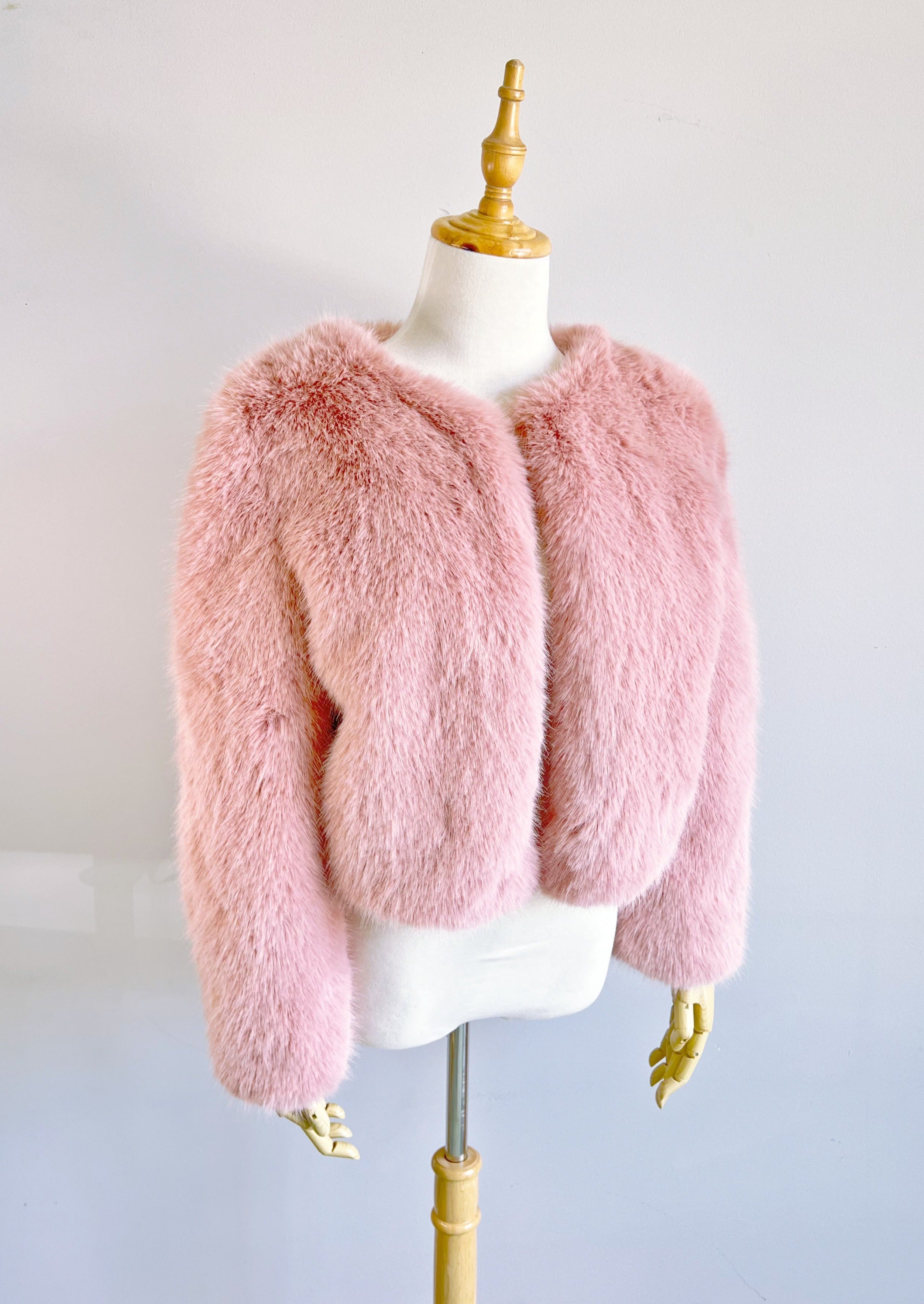 Black Faux Fur Bridal Jacket - Elegant Winter Wedding Coat for Bride (Anna Blk07) | Perfect for Church Ceremonies, Outdoor Photos & Cold Weather Weddings
