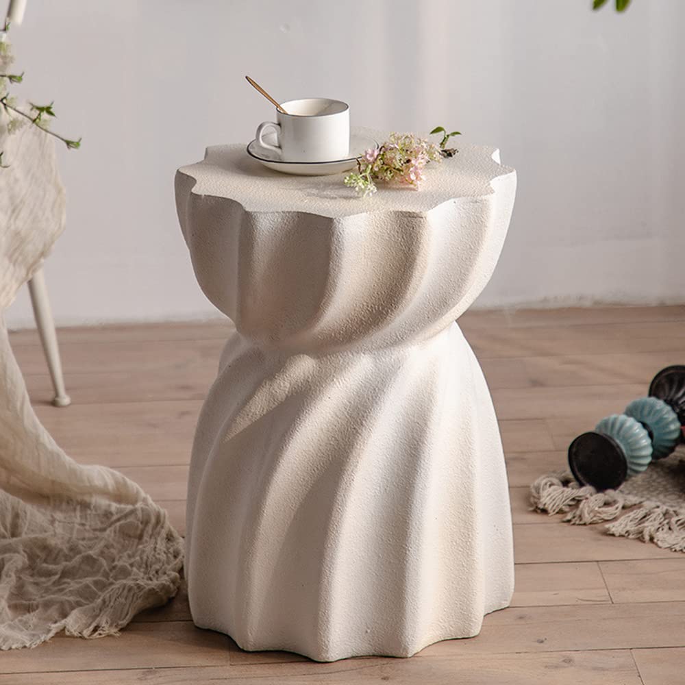 Nordic Minimalist White Coffee Table - Retro Small End Table for Dining Room, Cafe & Home Decor | Perfect for Living Room, Bedroom & Office Use