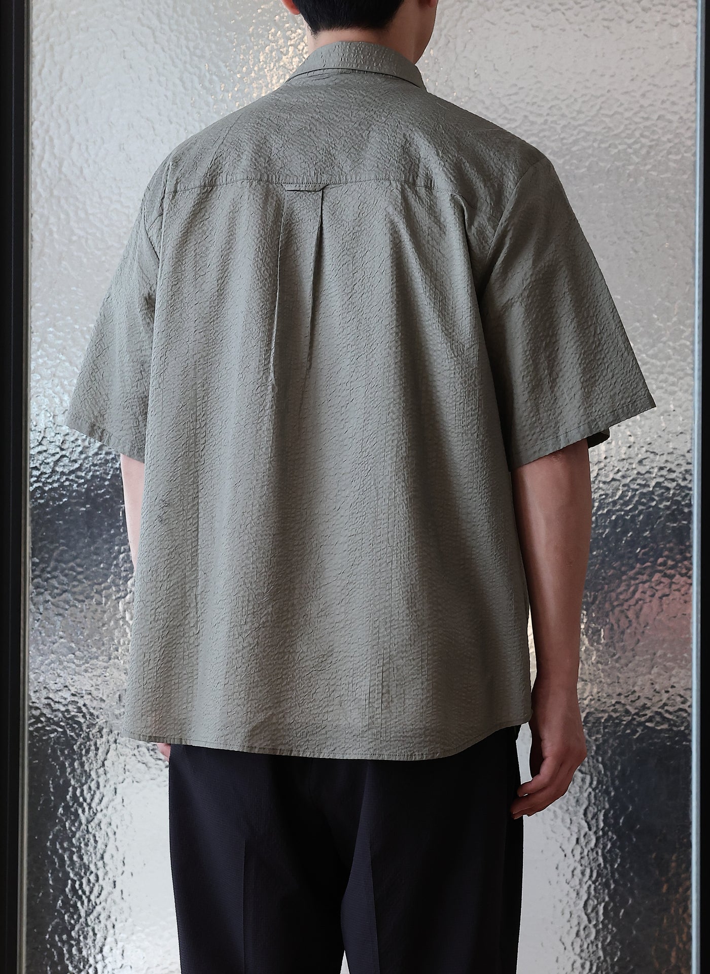 Breathable Cotton Seersucker Short Sleeve Shirt for Men - Casual Summer Wear, Beach Outfits & Outdoor Activities
