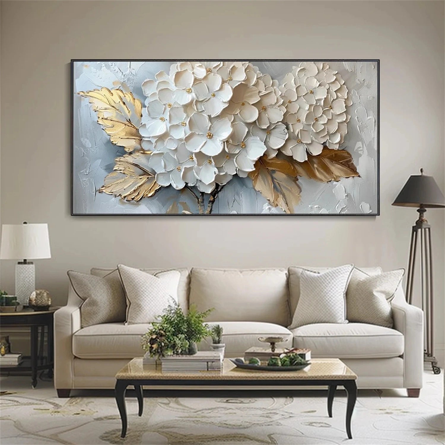 Flower and Tree Painting #FT125 - Handmade Canvas Wall Art for Home Decor, Office & Living Room